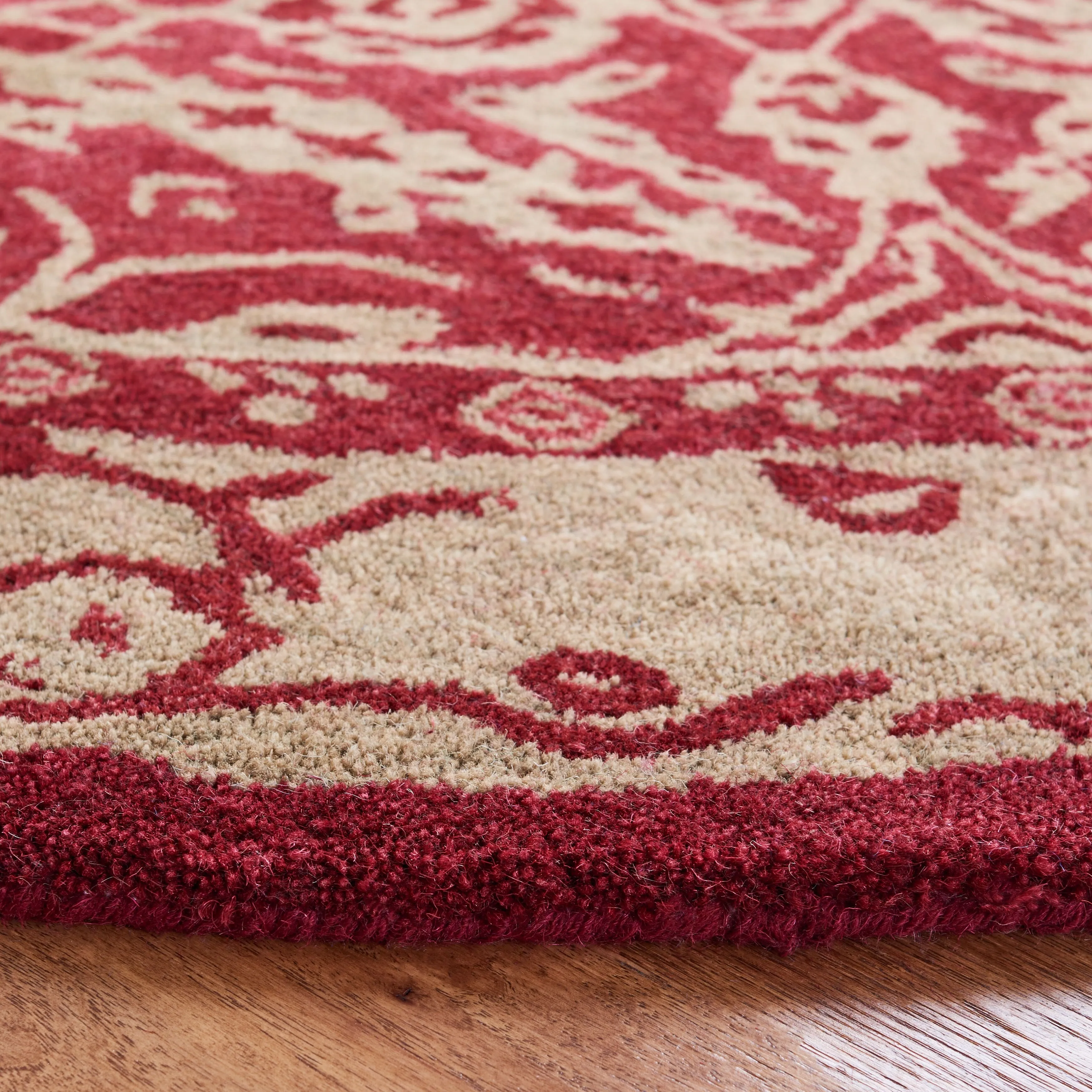 SAFAVIEH Handmade Anatolia Doro Traditional Oriental Hand-spun Wool Rug