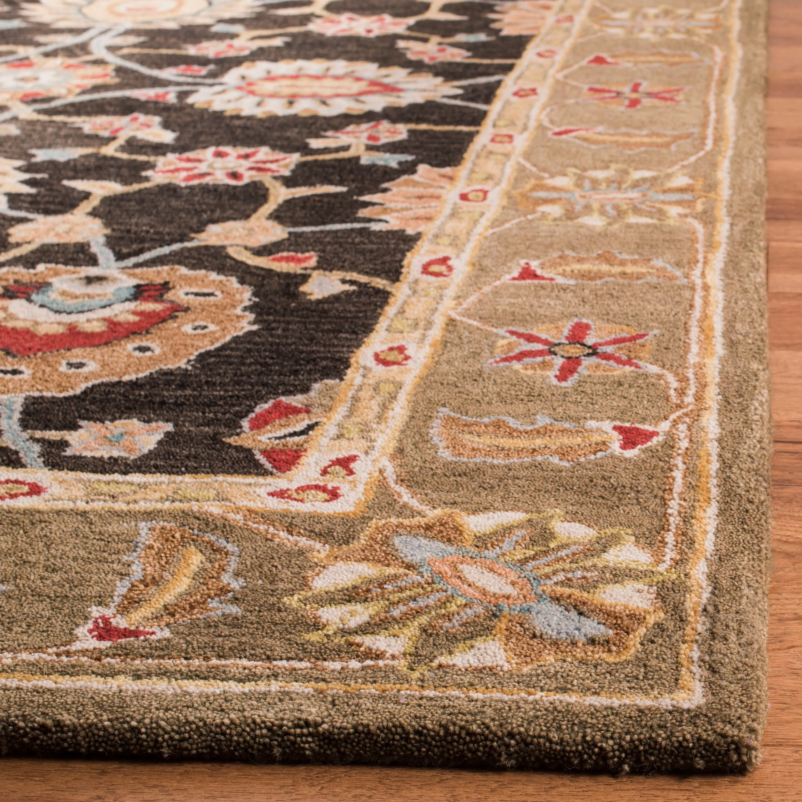 SAFAVIEH Handmade Anatolia Elmaz Traditional Oriental Hand-spun Wool Rug
