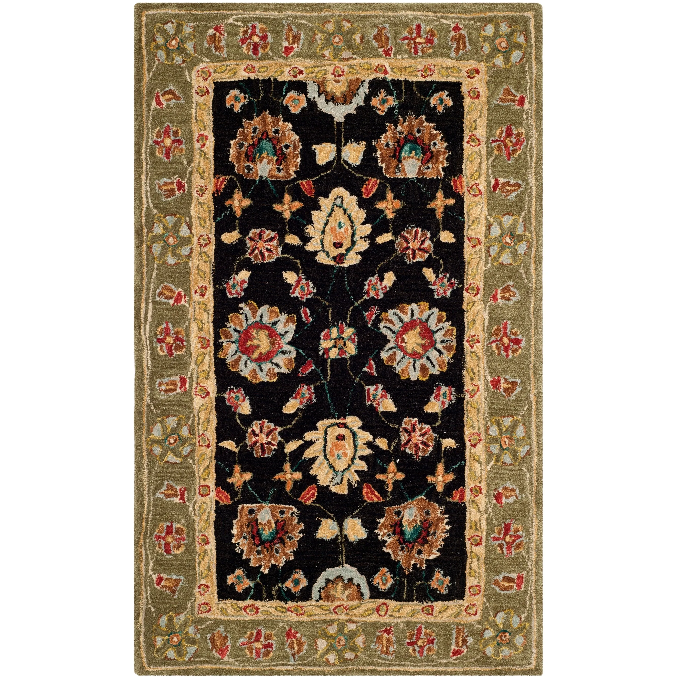 SAFAVIEH Handmade Anatolia Elmaz Traditional Oriental Hand-spun Wool Rug