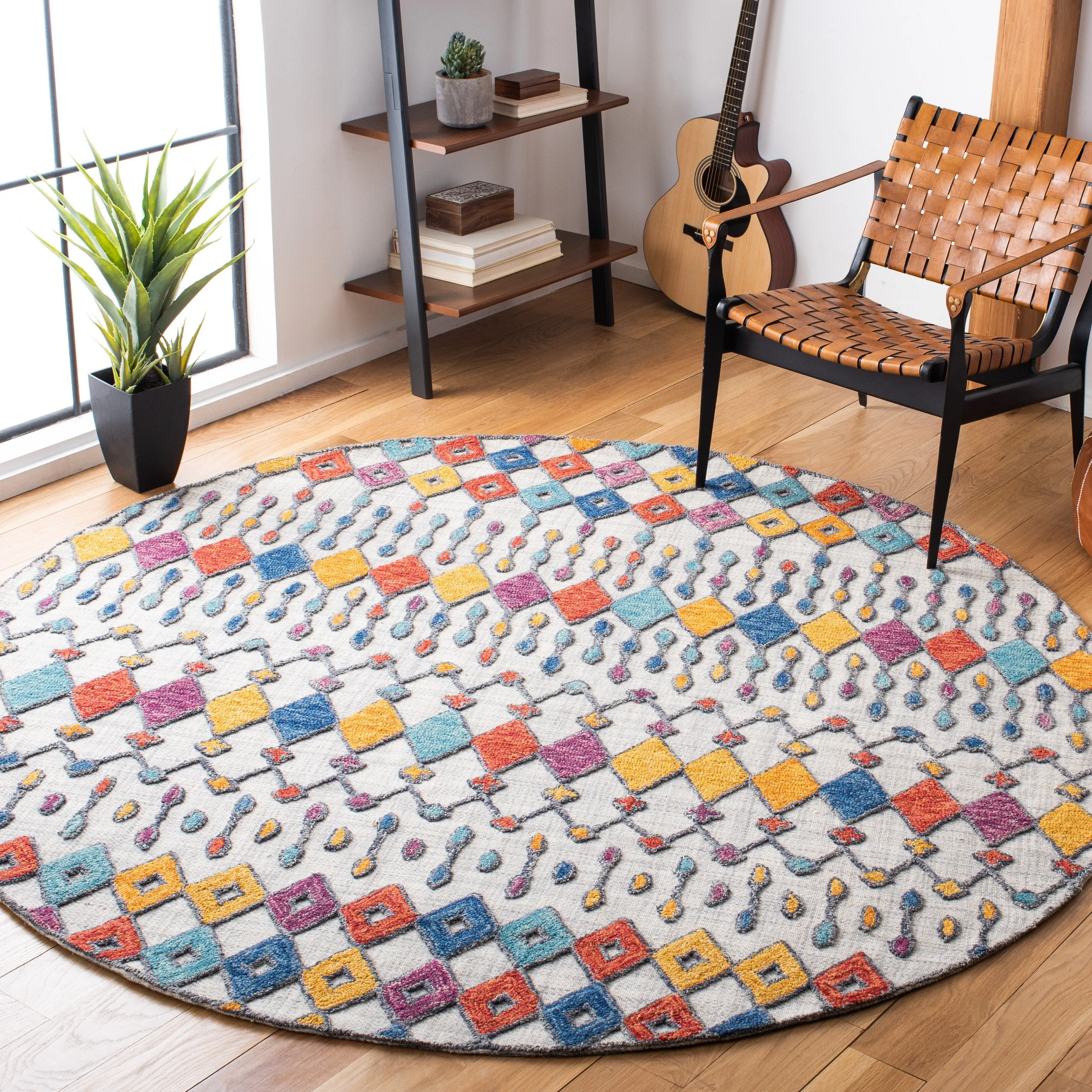 SAFAVIEH Handmade Aspen Shega Moroccan Boho Wool Rug