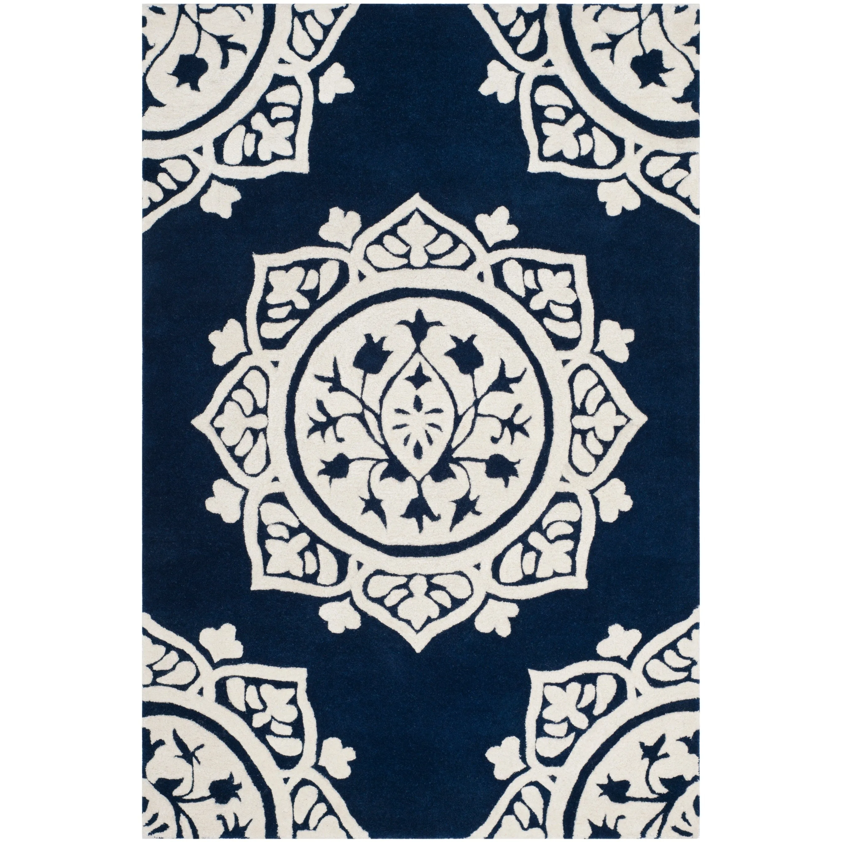 SAFAVIEH Handmade Bella Naina Modern Floral Wool Rug