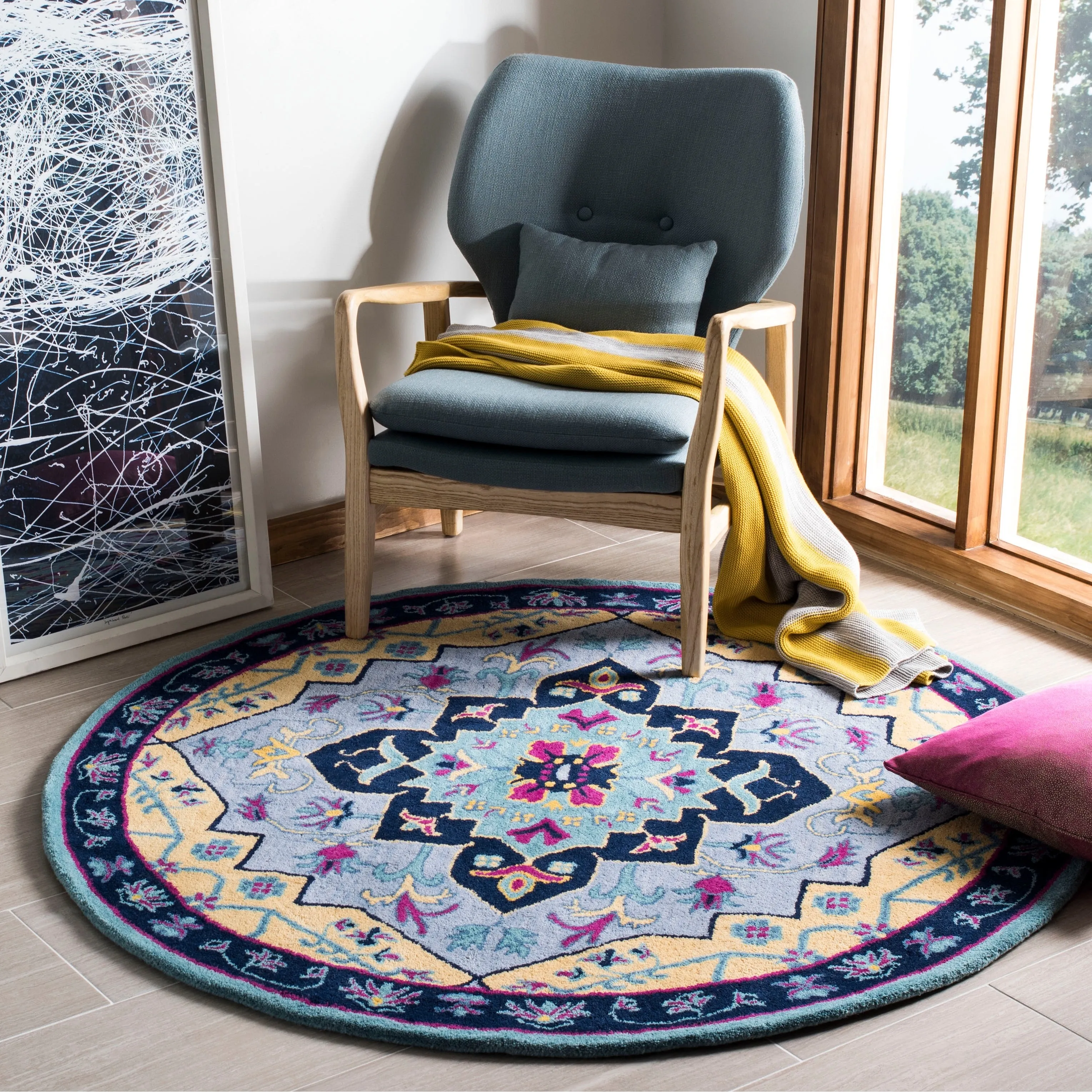 SAFAVIEH Handmade Bellagio Toma Modern Oriental Wool Rug