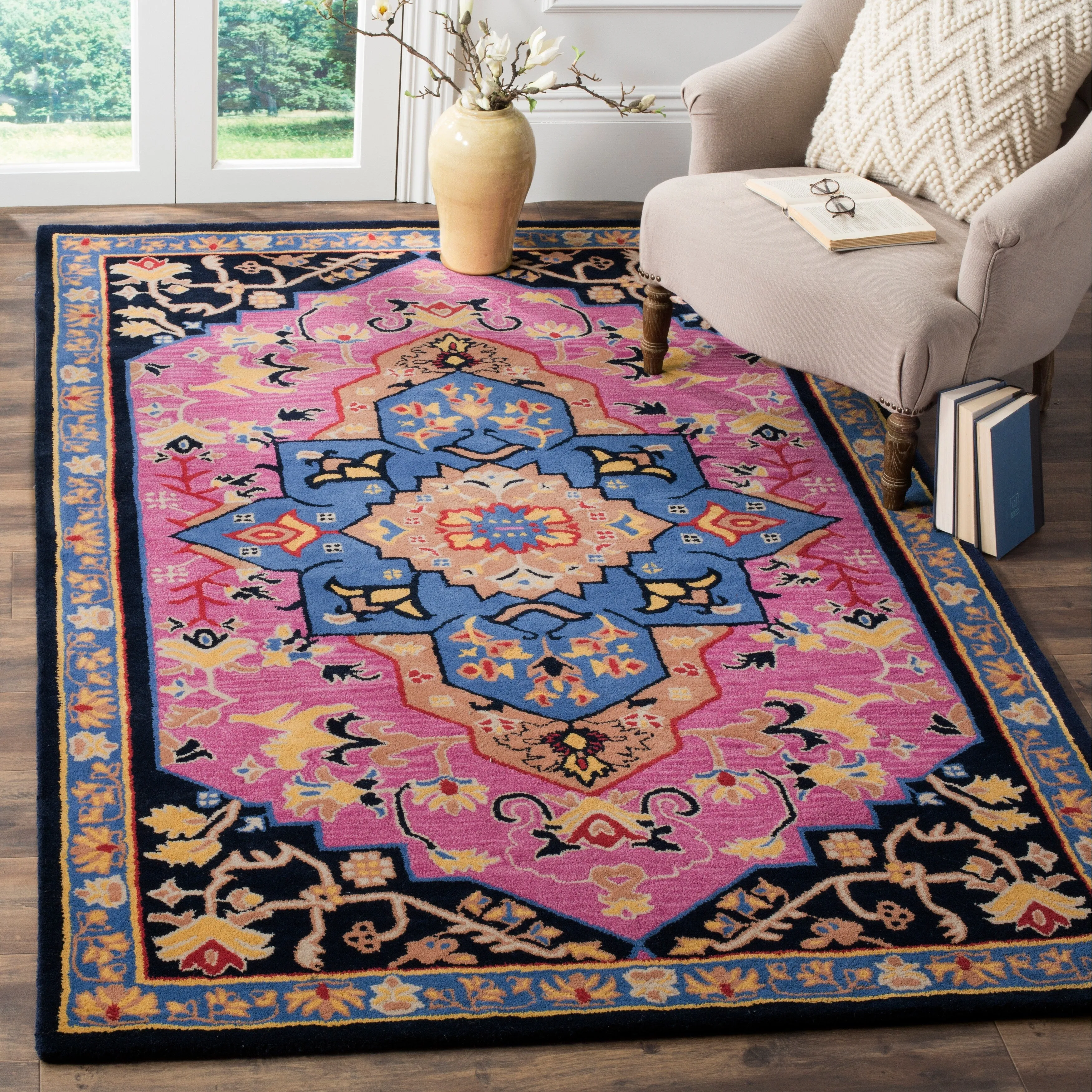 SAFAVIEH Handmade Bellagio Toma Modern Oriental Wool Rug