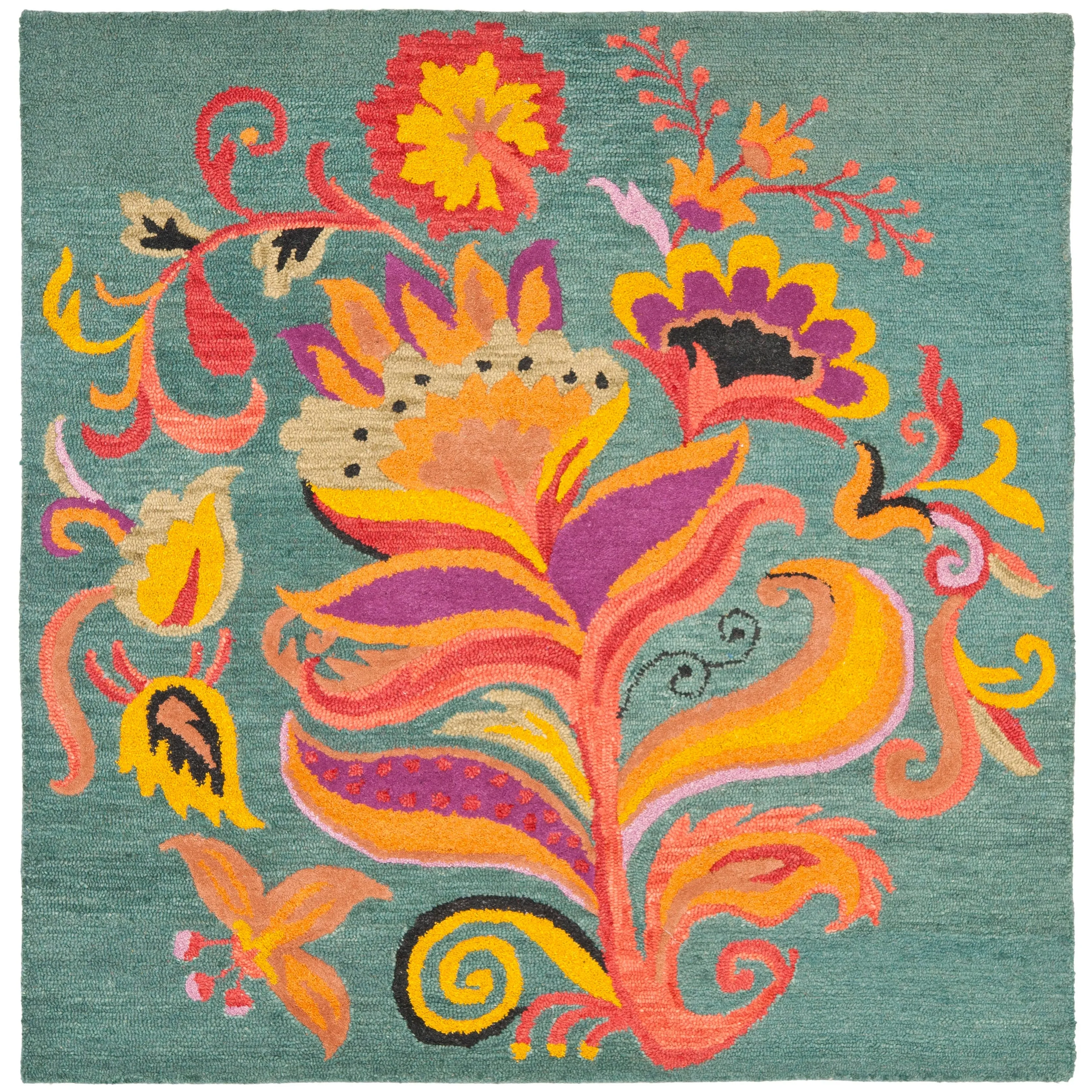 SAFAVIEH Handmade Blossom Aglae Modern Floral Wool Rug