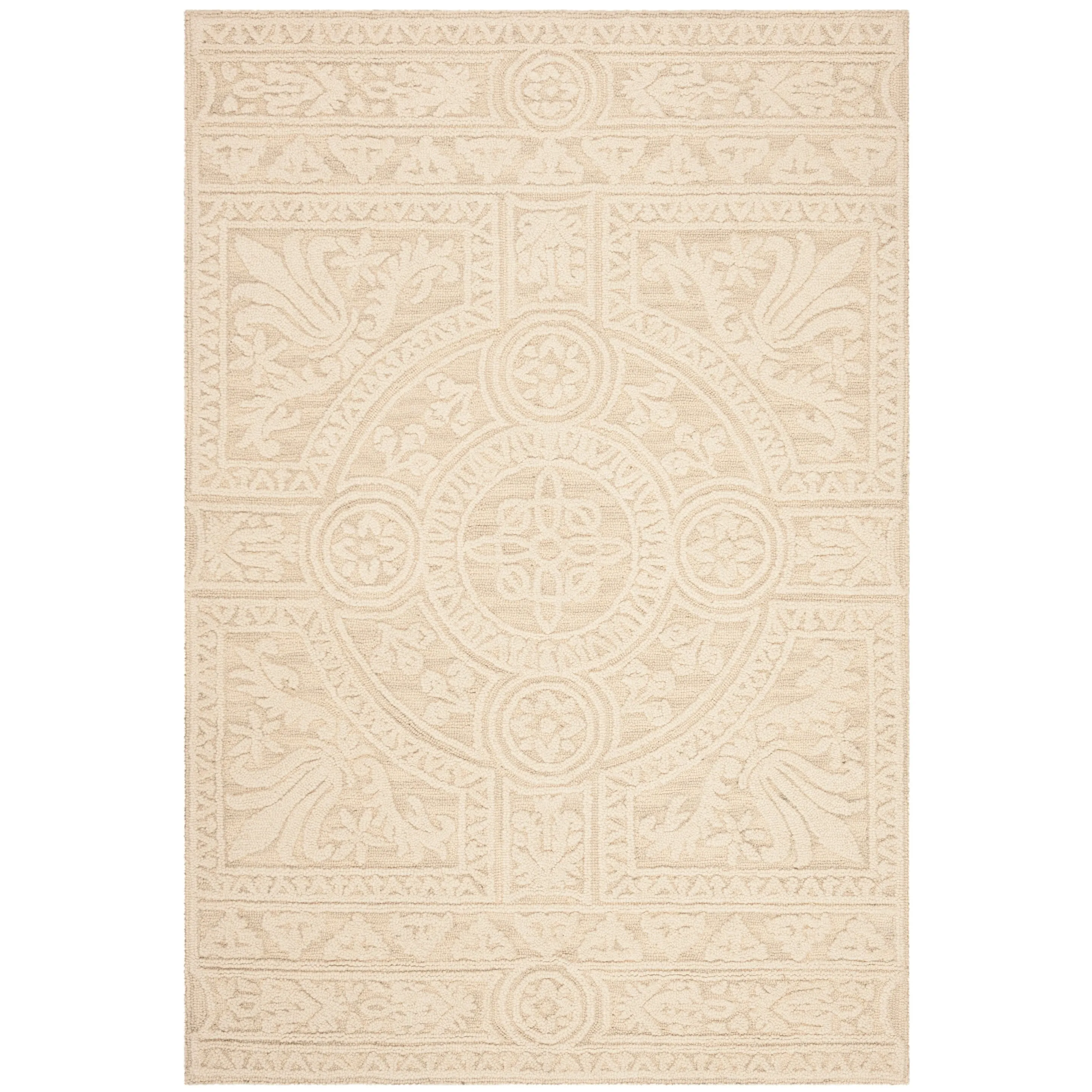 SAFAVIEH Handmade Blossom Alfina Modern Floral Wool Rug