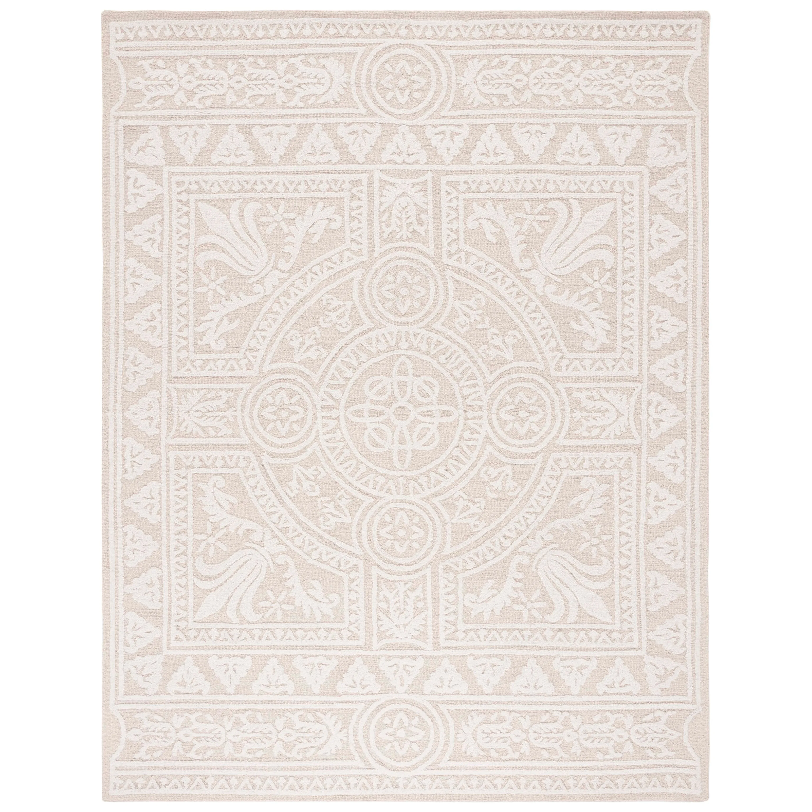 SAFAVIEH Handmade Blossom Alfina Modern Floral Wool Rug