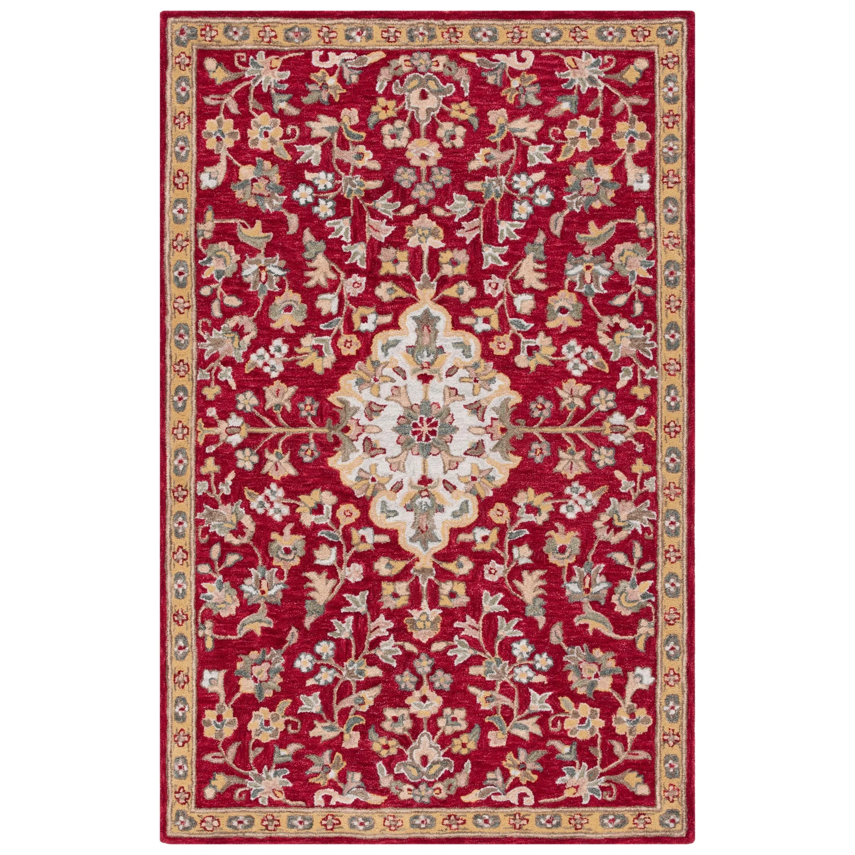 SAFAVIEH Handmade Blossom Arnlaug French Country Wool Rug