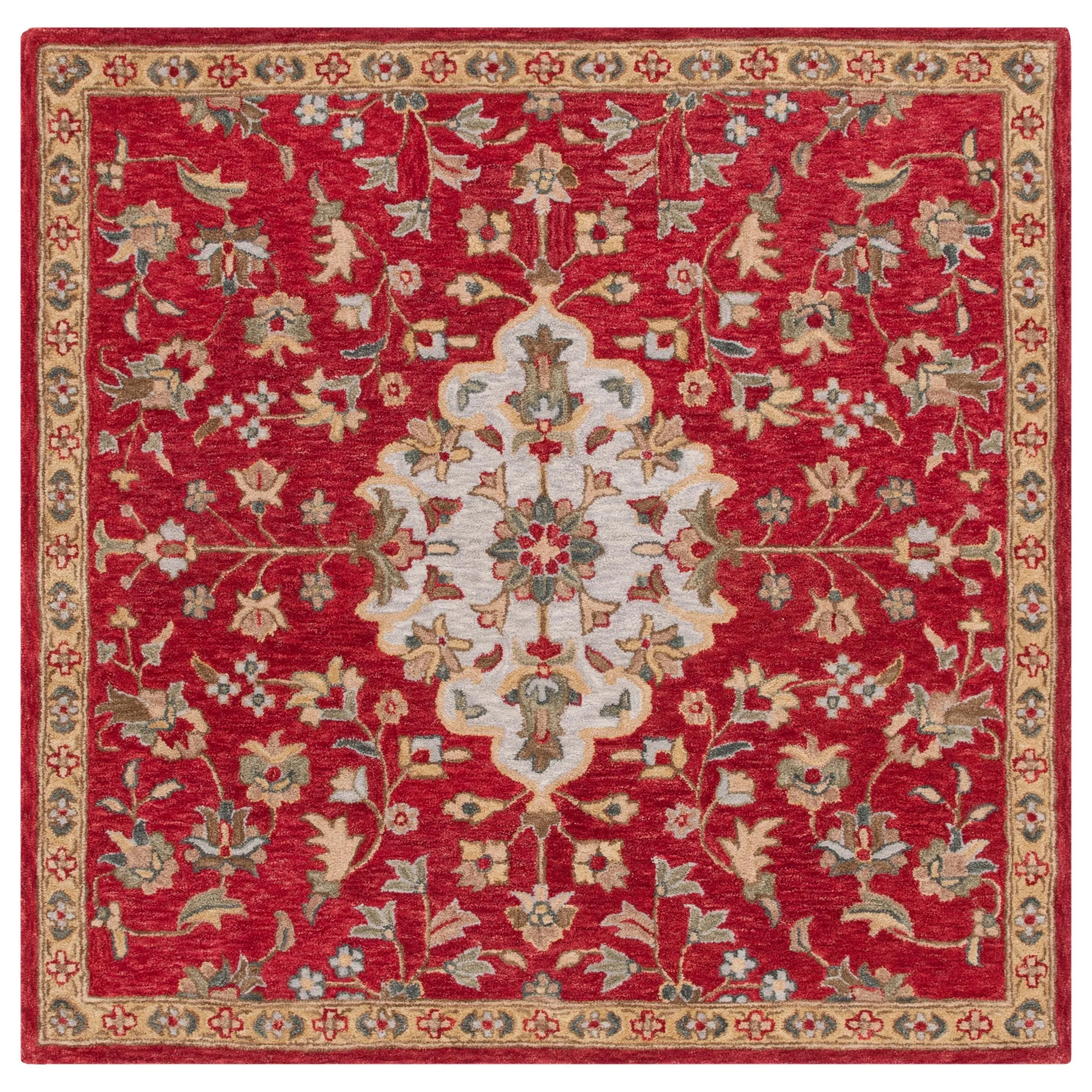 SAFAVIEH Handmade Blossom Arnlaug French Country Wool Rug