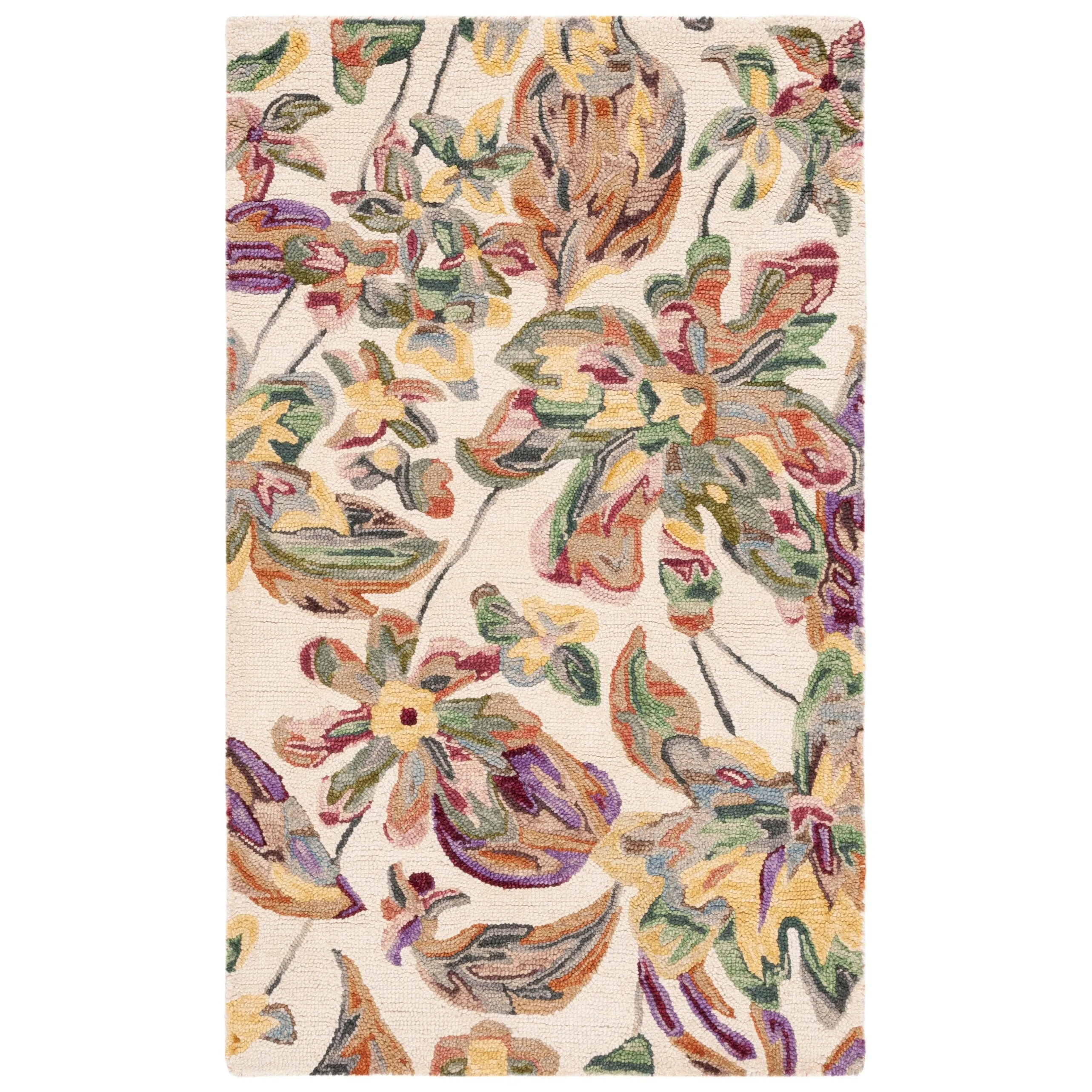 SAFAVIEH Handmade Blossom Clasien French Country Floral Wool Rug