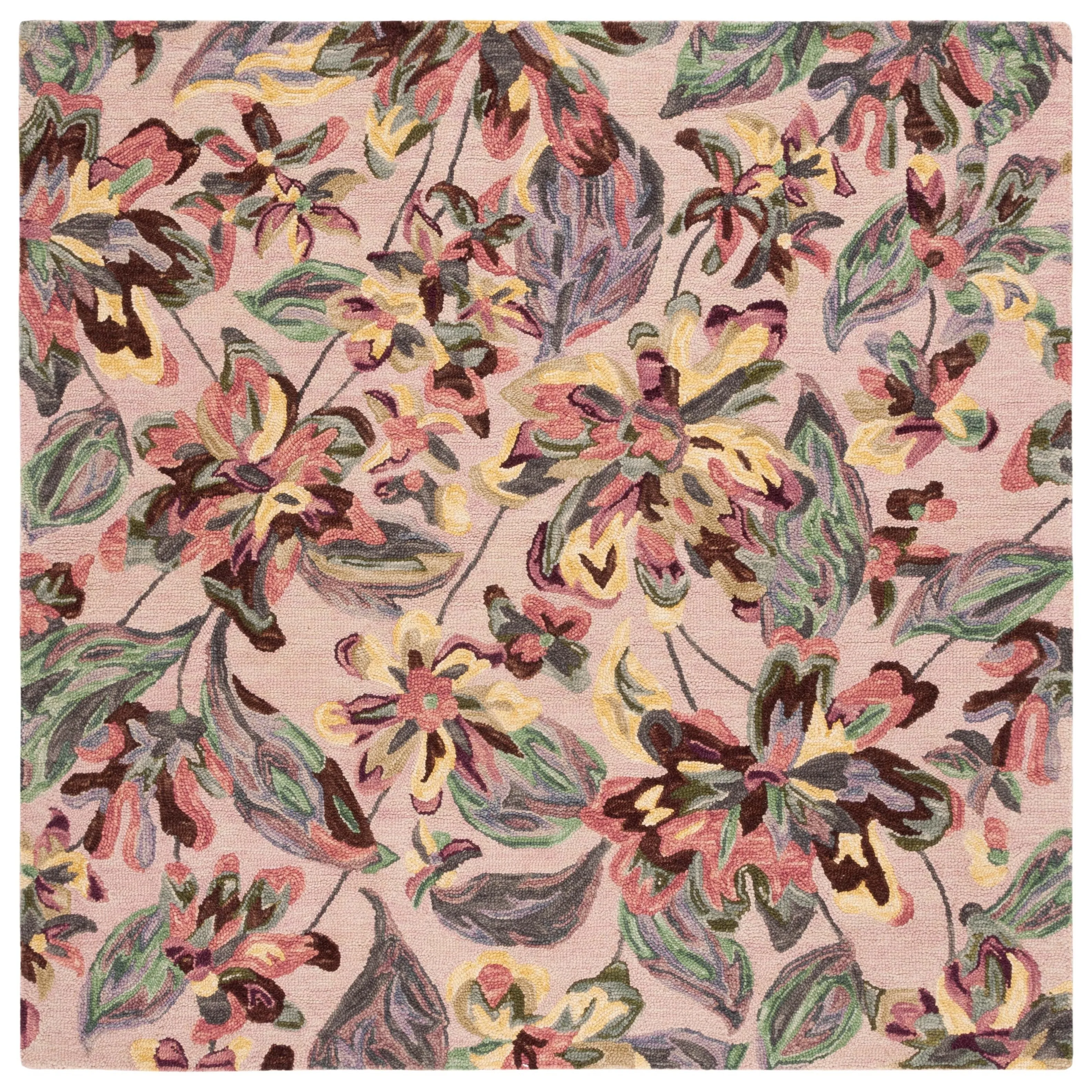 SAFAVIEH Handmade Blossom Clasien French Country Floral Wool Rug