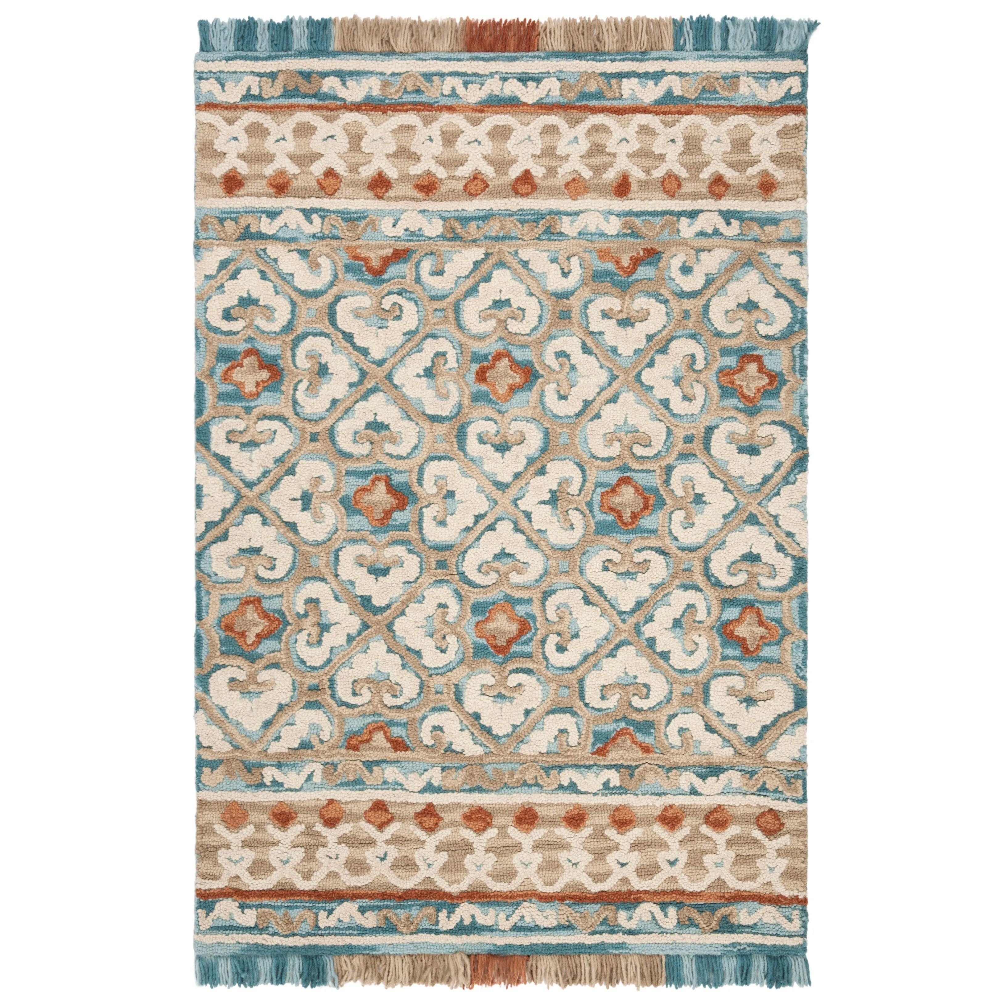 SAFAVIEH Handmade Blossom Dosta Modern Floral Wool Rug