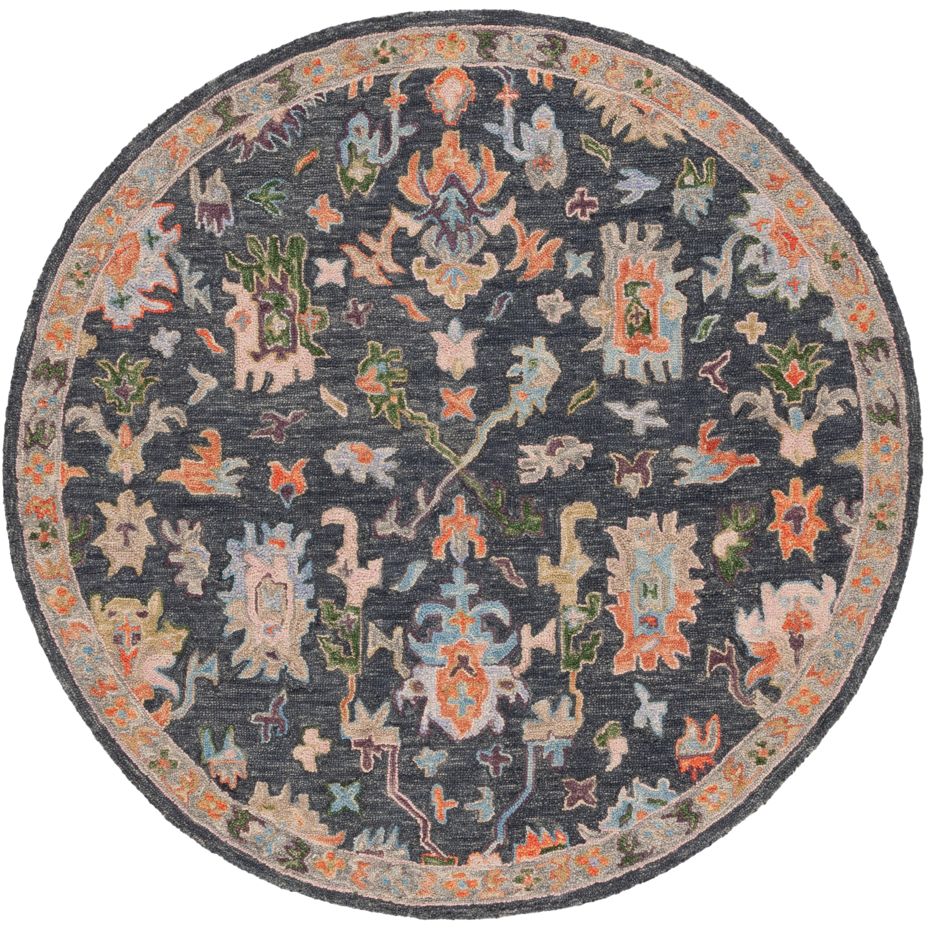 SAFAVIEH Handmade Blossom Duska French Country Floral Wool Rug
