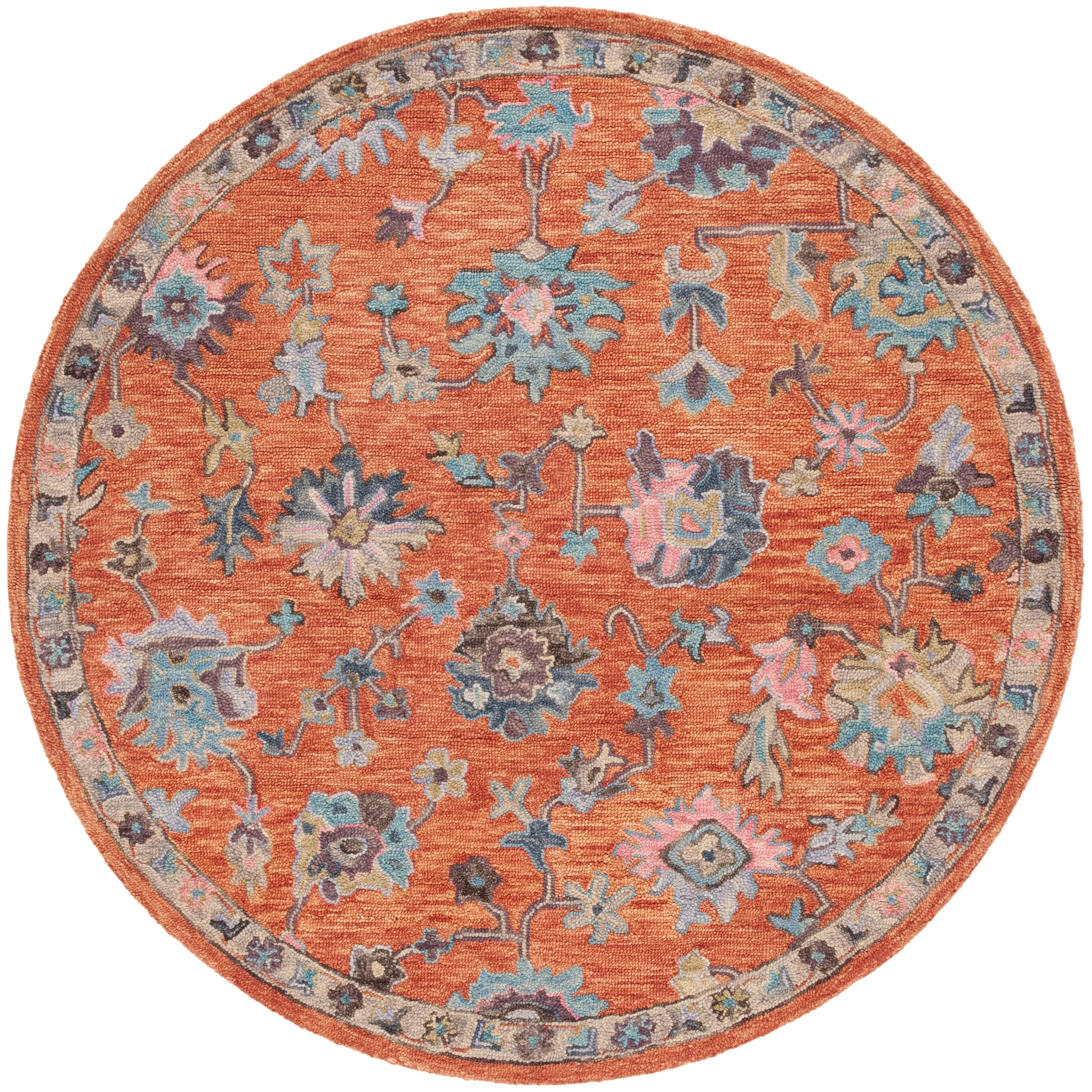 SAFAVIEH Handmade Blossom Lindy French Country Floral Wool Rug