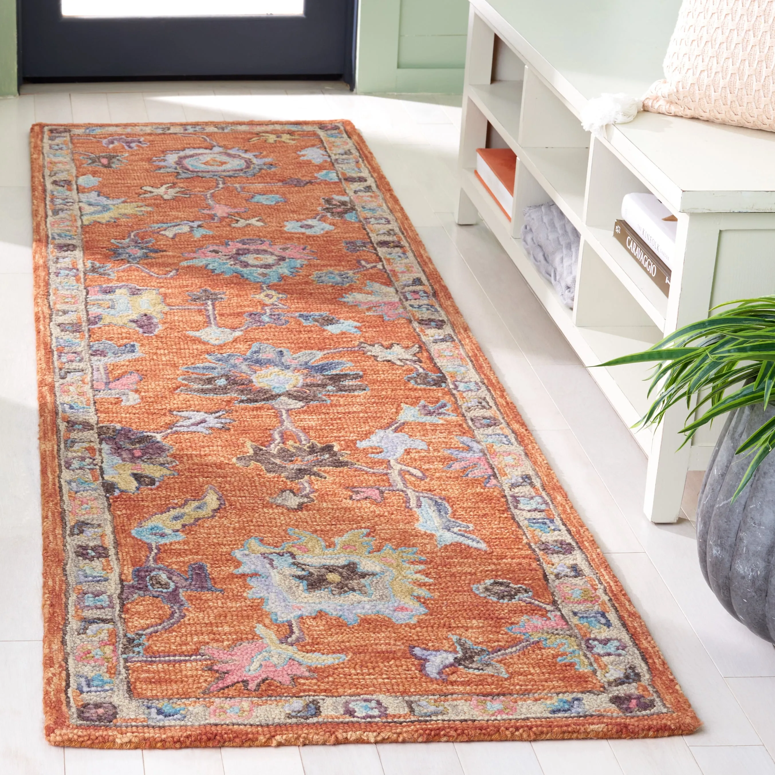 SAFAVIEH Handmade Blossom Lindy French Country Floral Wool Rug