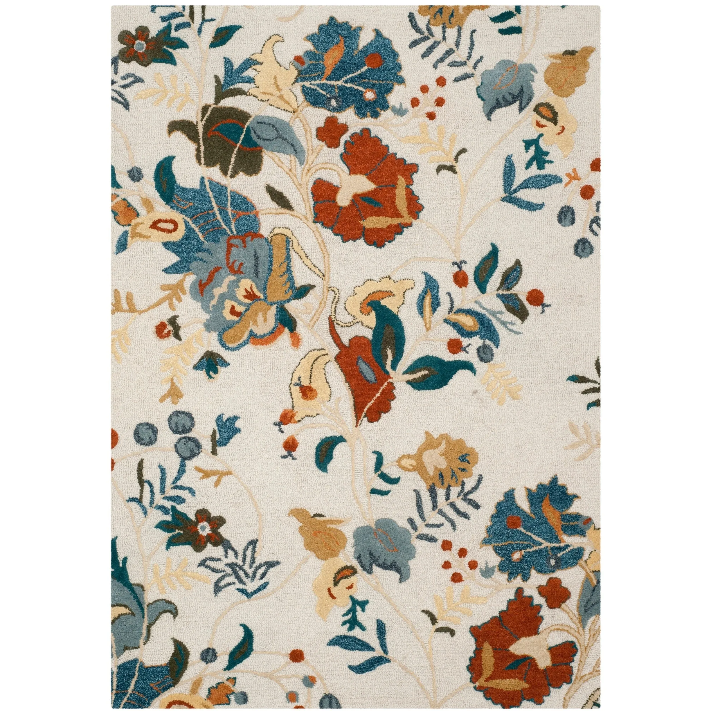 SAFAVIEH Handmade Blossom Philomina Modern Floral Wool Rug