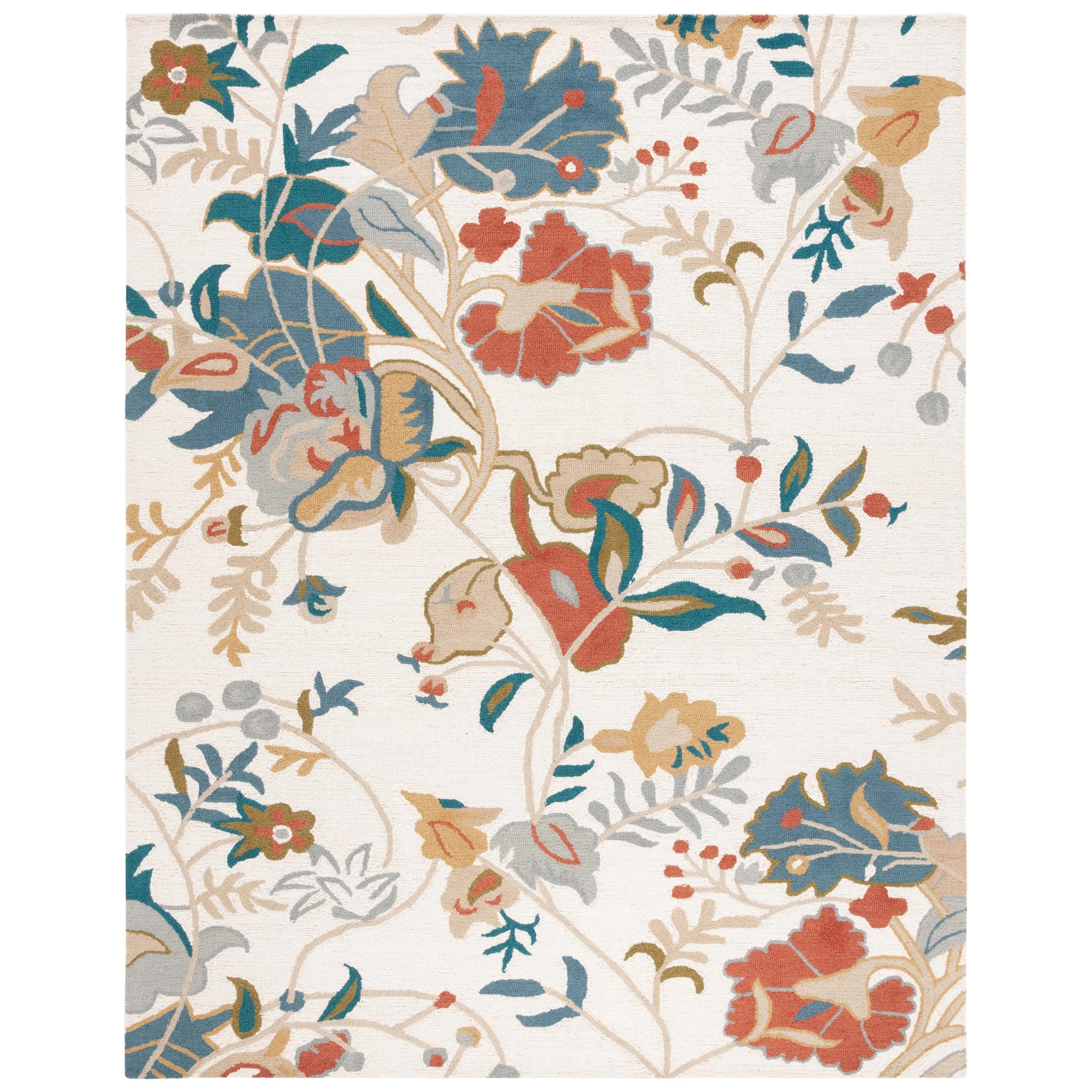 SAFAVIEH Handmade Blossom Philomina Modern Floral Wool Rug