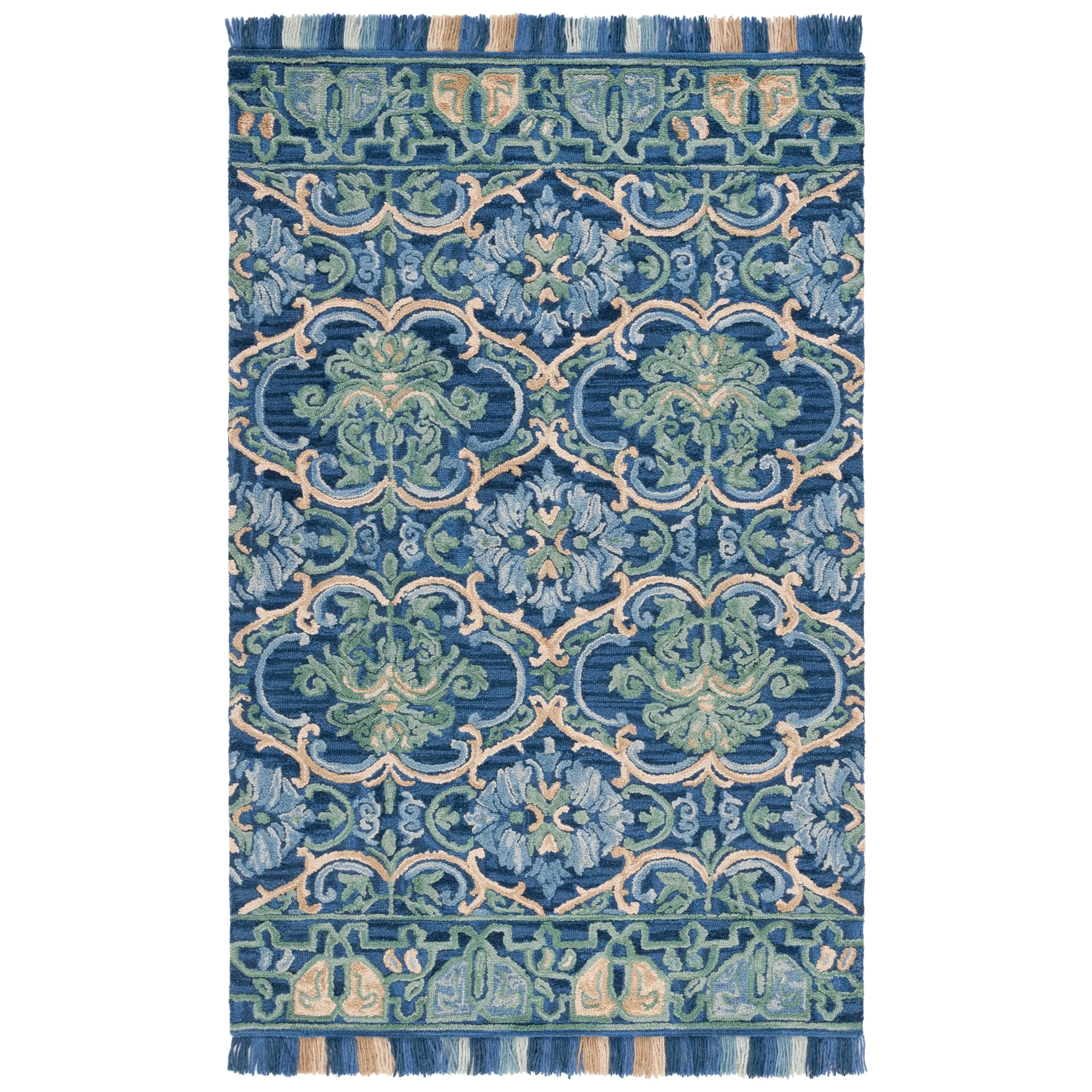 SAFAVIEH Handmade Blossom Porzia Floral Wool Rug