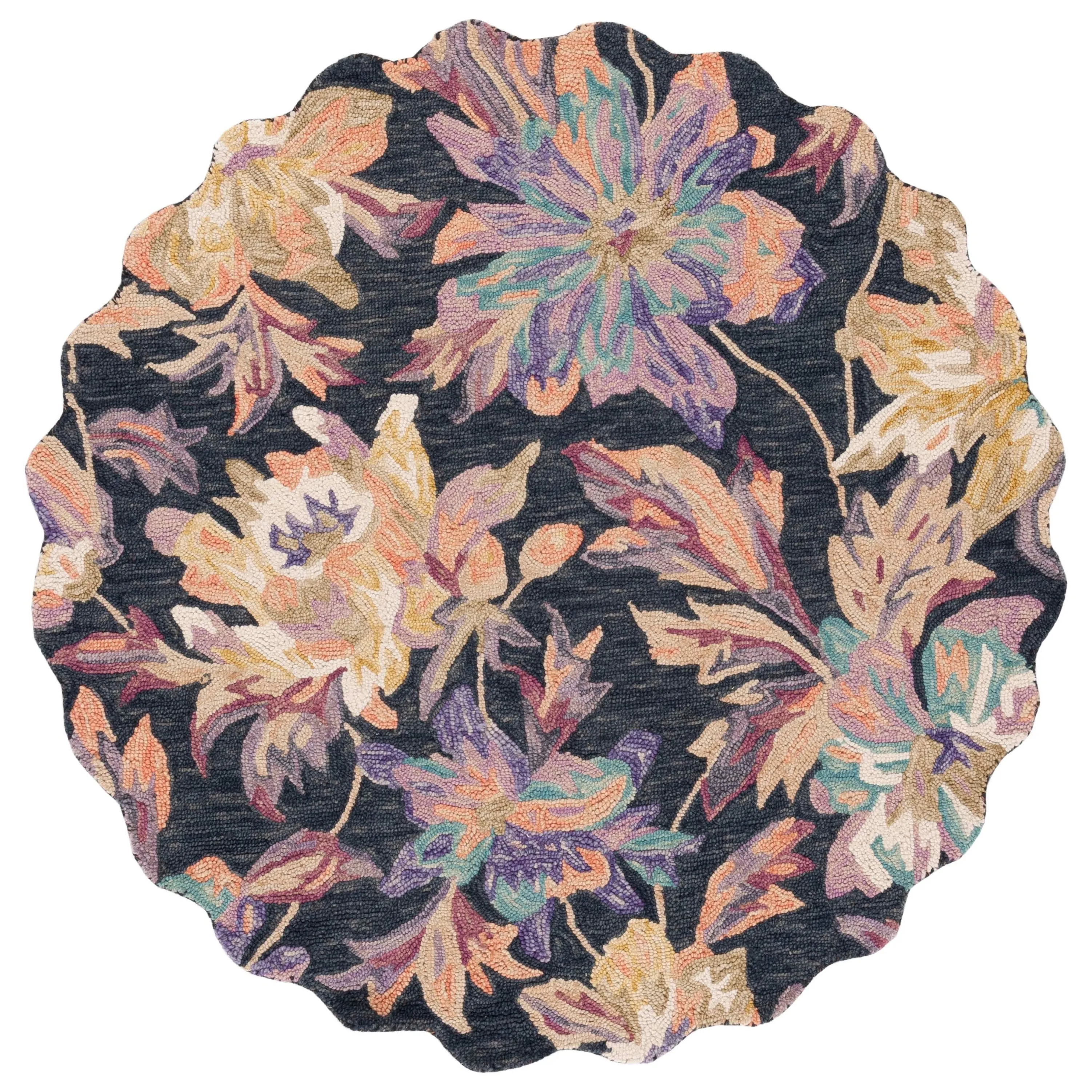 SAFAVIEH Handmade Blossom Roselotte French Country Floral Wool Rug
