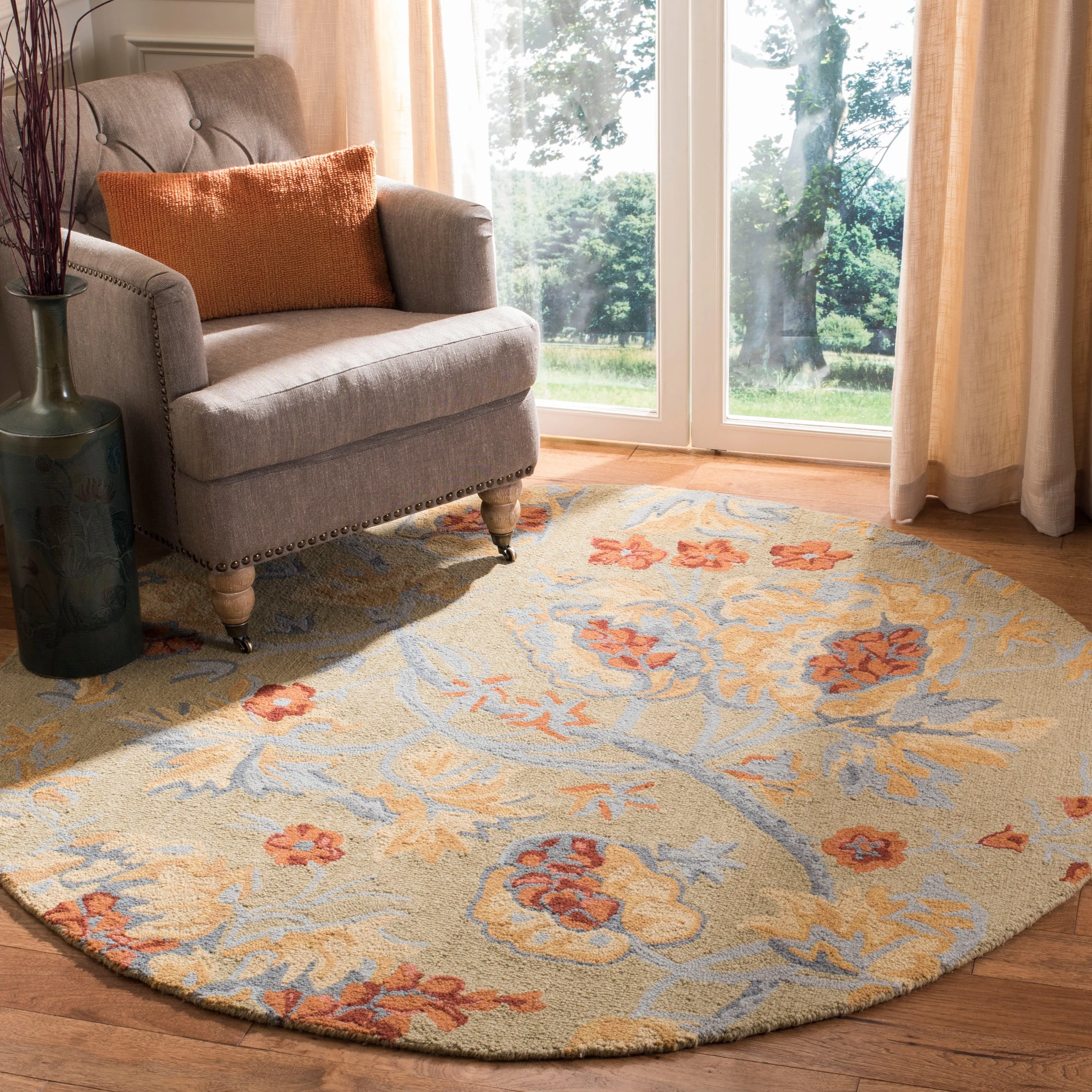 SAFAVIEH Handmade Blossom Smadar Modern Floral Wool Rug
