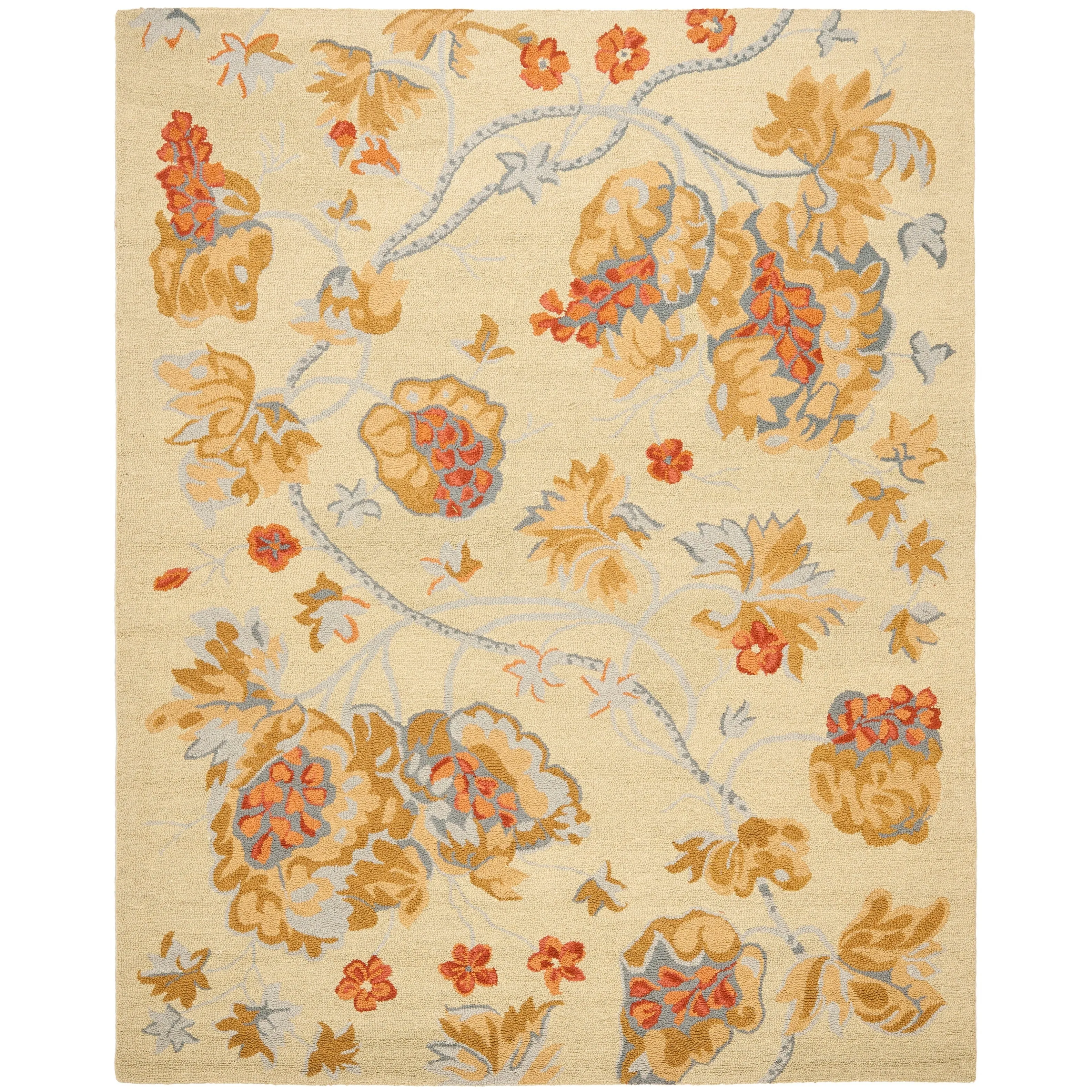 SAFAVIEH Handmade Blossom Smadar Modern Floral Wool Rug
