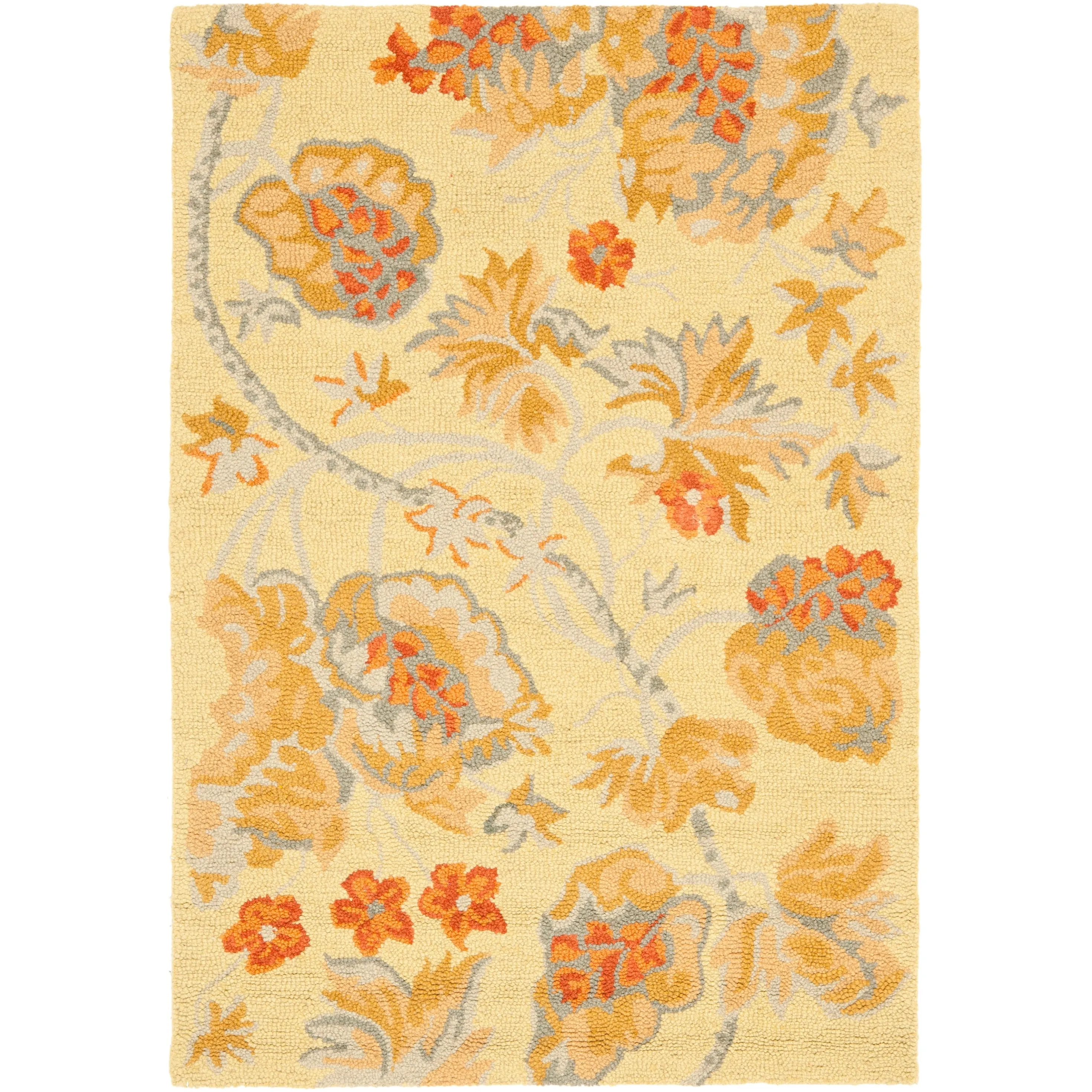 SAFAVIEH Handmade Blossom Smadar Modern Floral Wool Rug