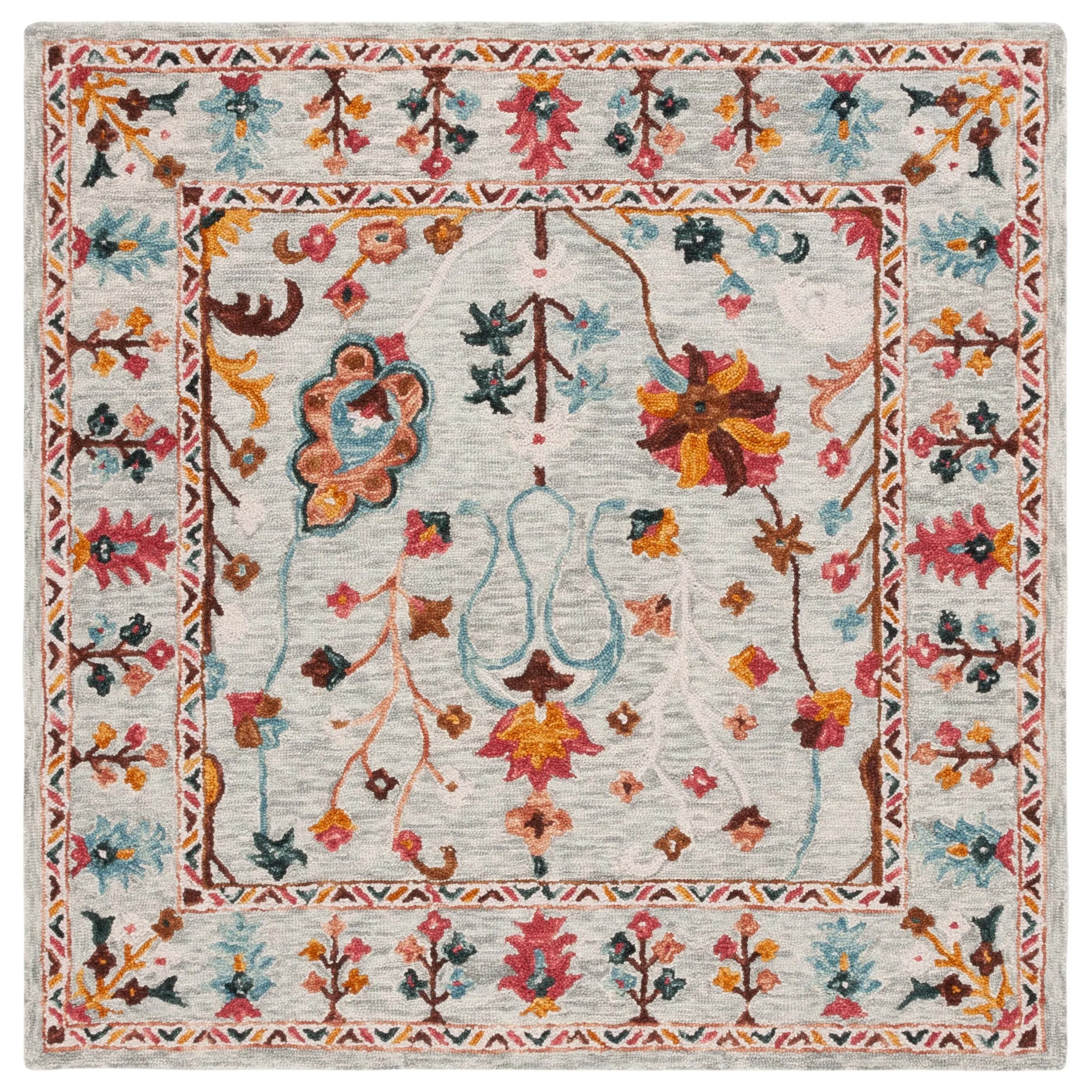 SAFAVIEH Handmade Blossom Trees French Country Wool Rug