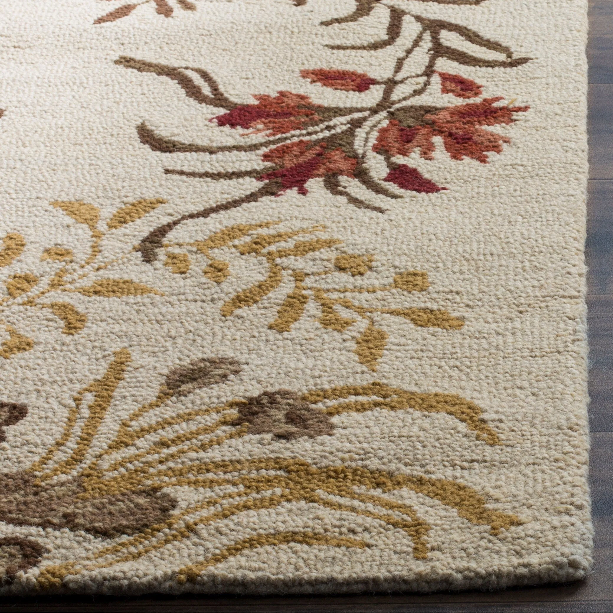 SAFAVIEH Handmade Blossom Wintrud Modern Floral Wool Rug