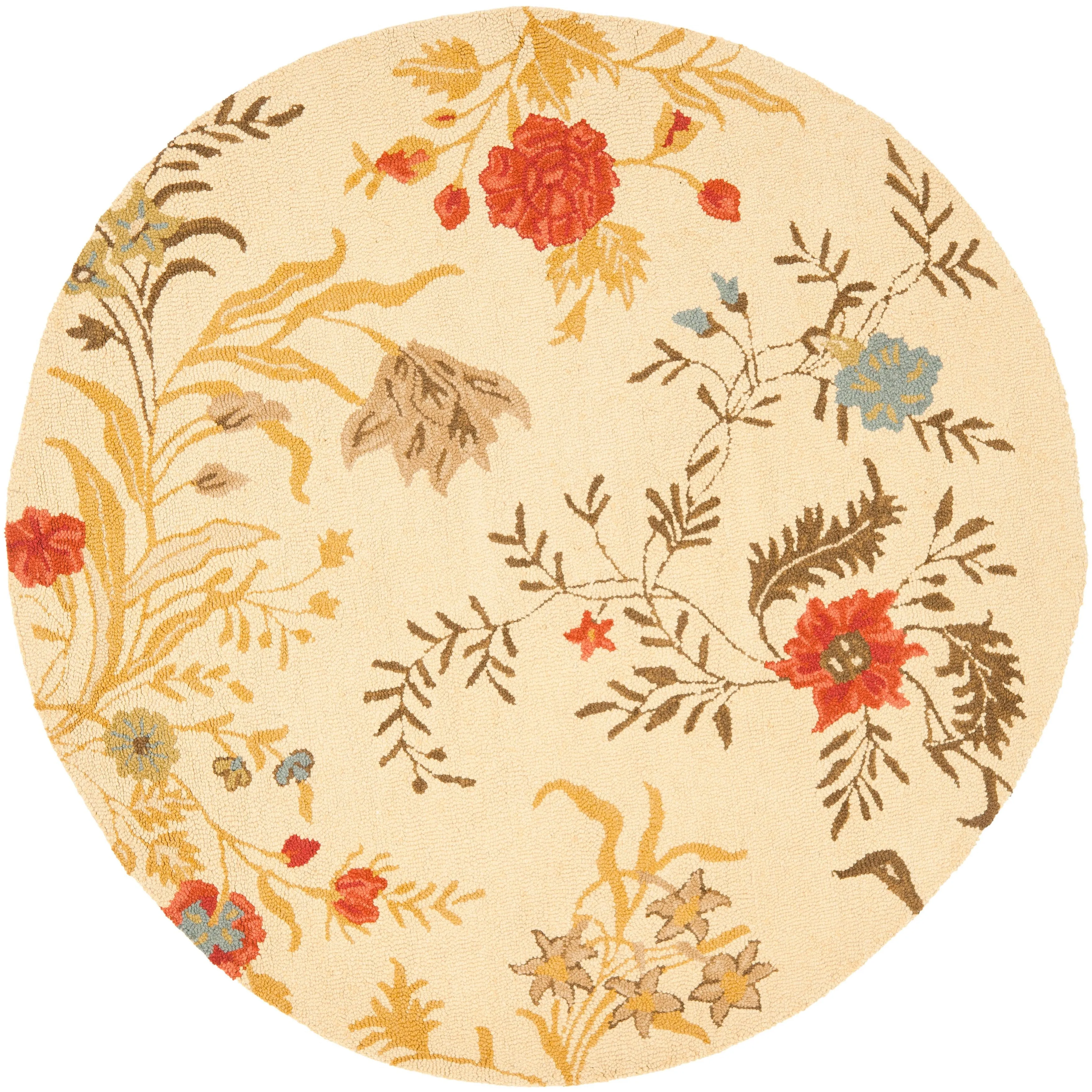 SAFAVIEH Handmade Blossom Wintrud Modern Floral Wool Rug