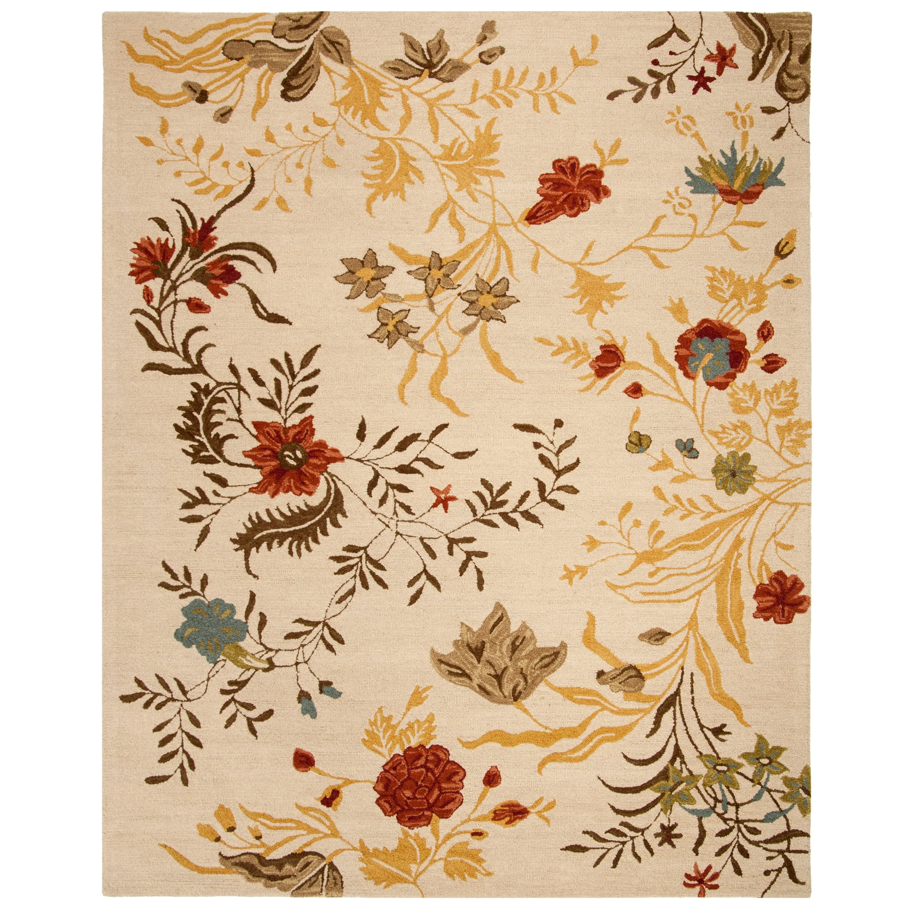 SAFAVIEH Handmade Blossom Wintrud Modern Floral Wool Rug
