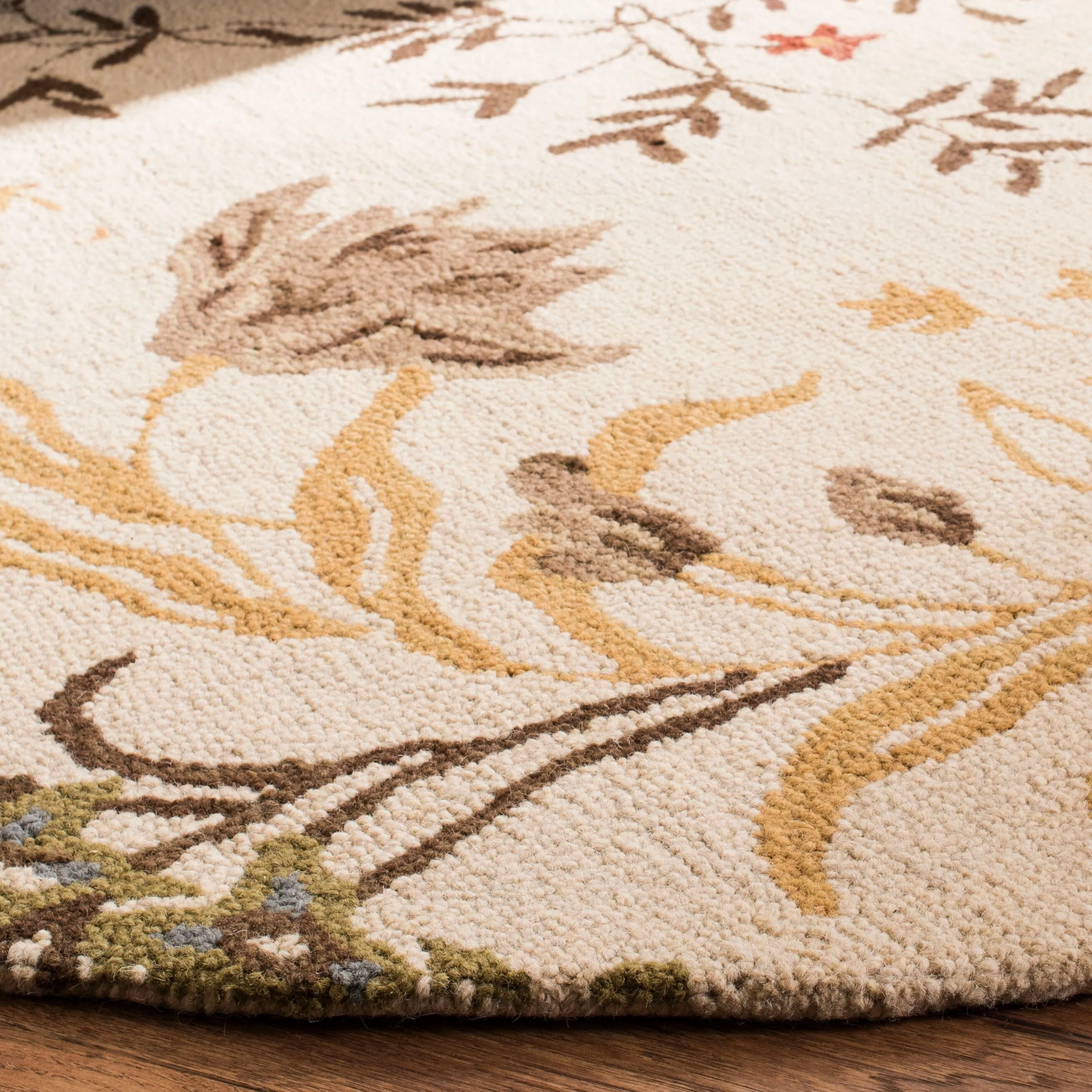 SAFAVIEH Handmade Blossom Wintrud Modern Floral Wool Rug