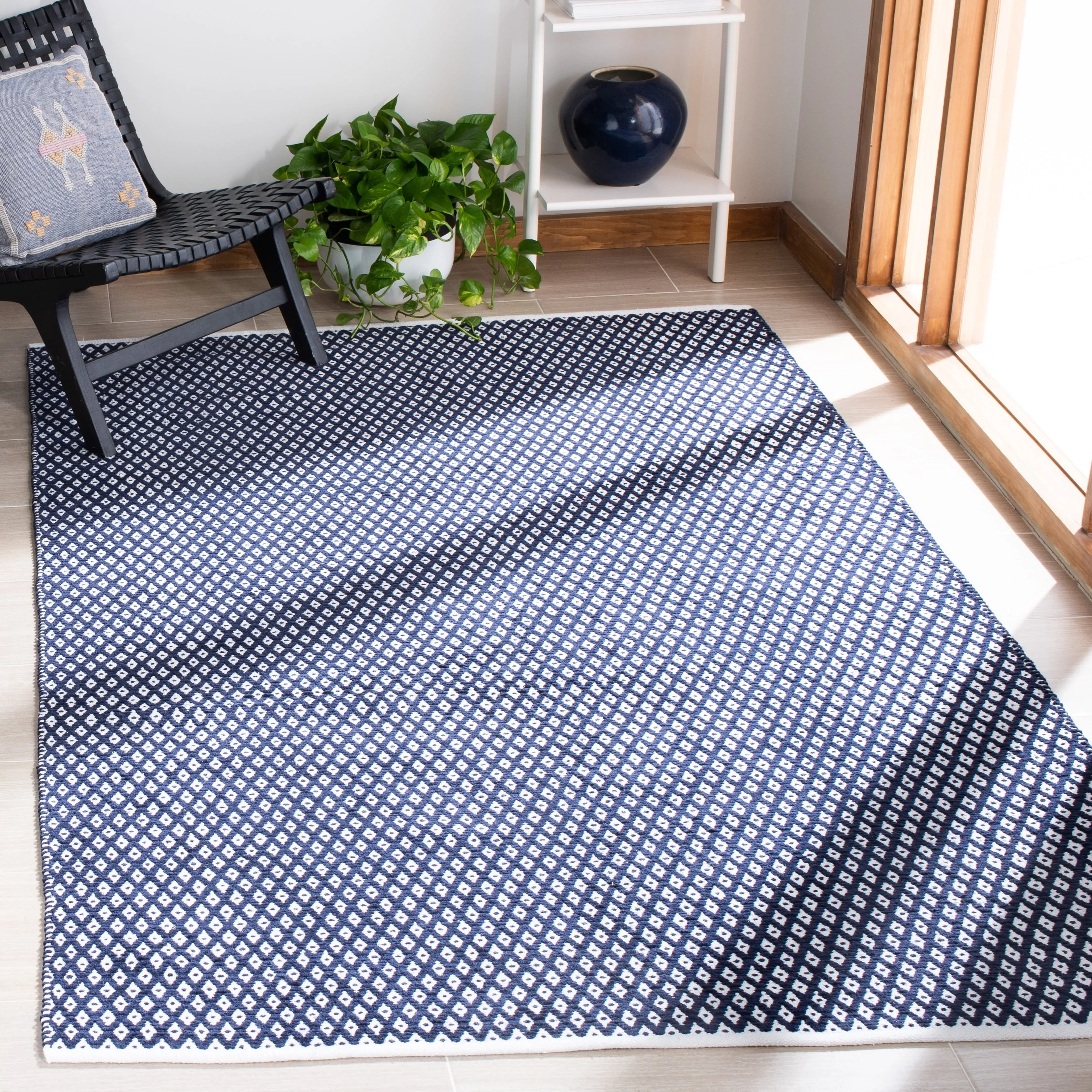 SAFAVIEH Handmade Boston Shirine Coastal Cotton Flatweave Rug