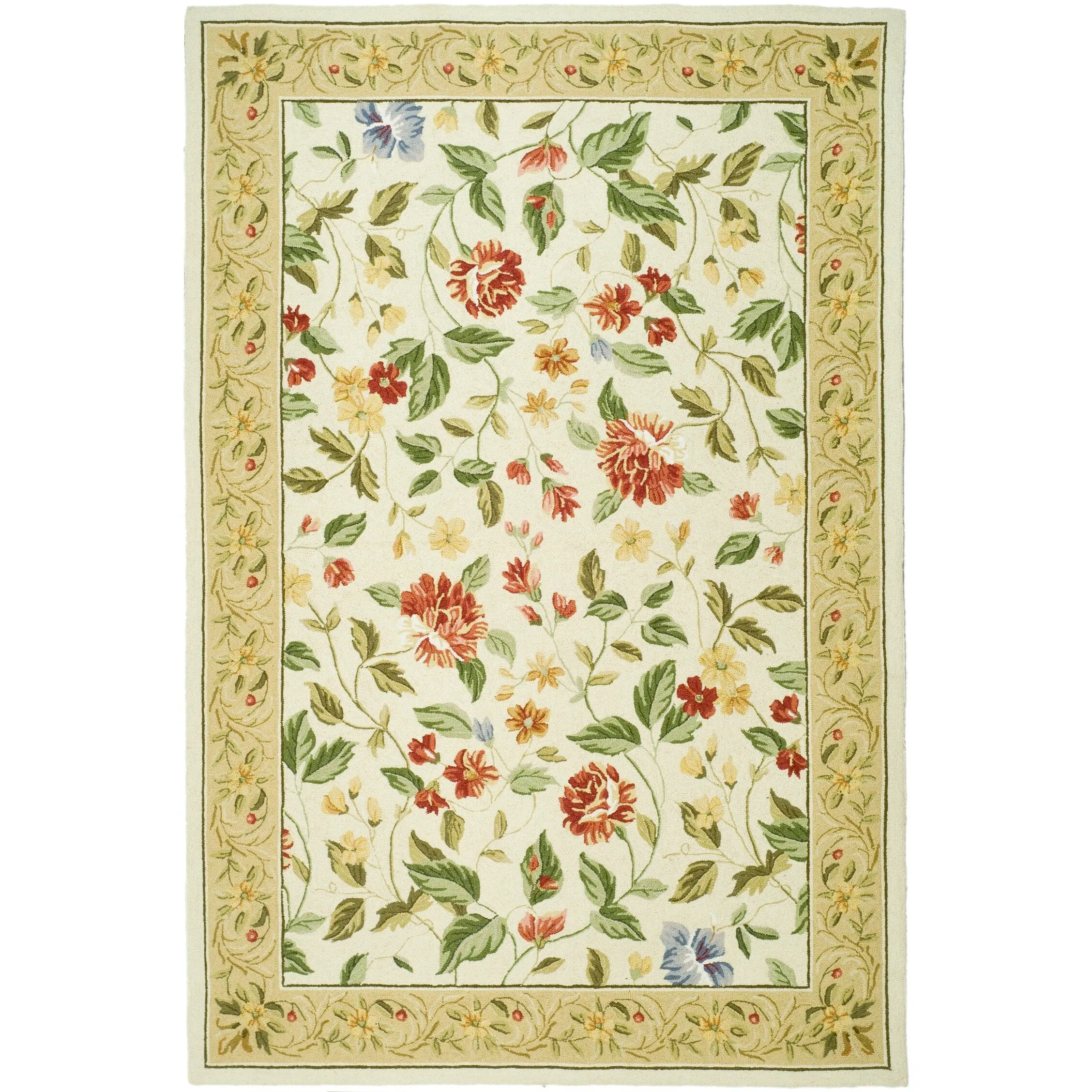 SAFAVIEH Handmade Chelsea Faigel French Country Floral Wool Rug