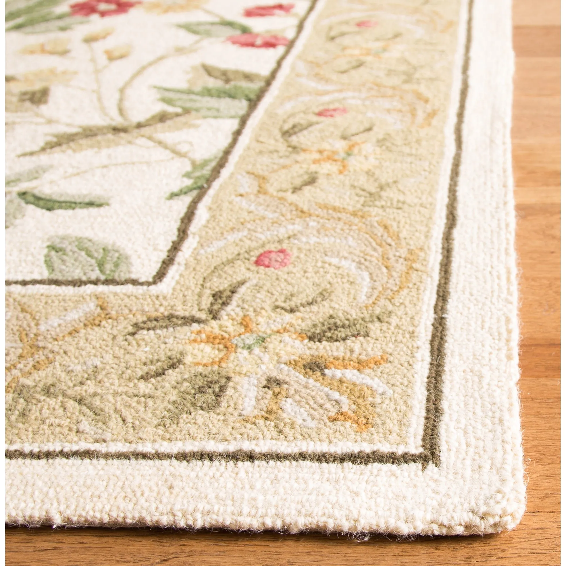 SAFAVIEH Handmade Chelsea Faigel French Country Floral Wool Rug