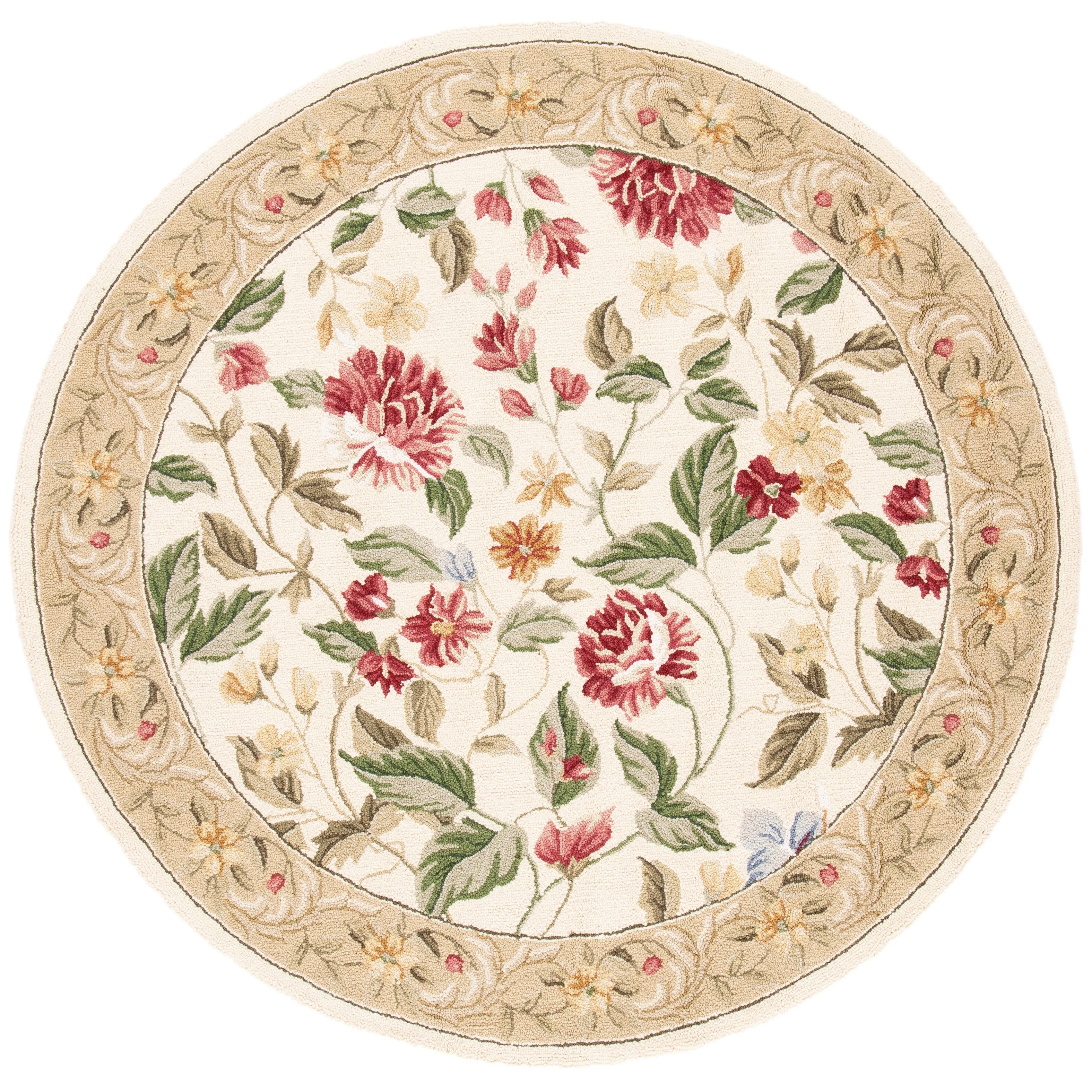 SAFAVIEH Handmade Chelsea Faigel French Country Floral Wool Rug