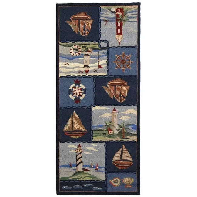 SAFAVIEH Handmade Chelsea Laurenzia French Country Nautical Wool Rug