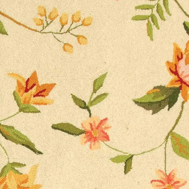 SAFAVIEH Handmade Chelsea Rodovica Floral French Country Wool Rug