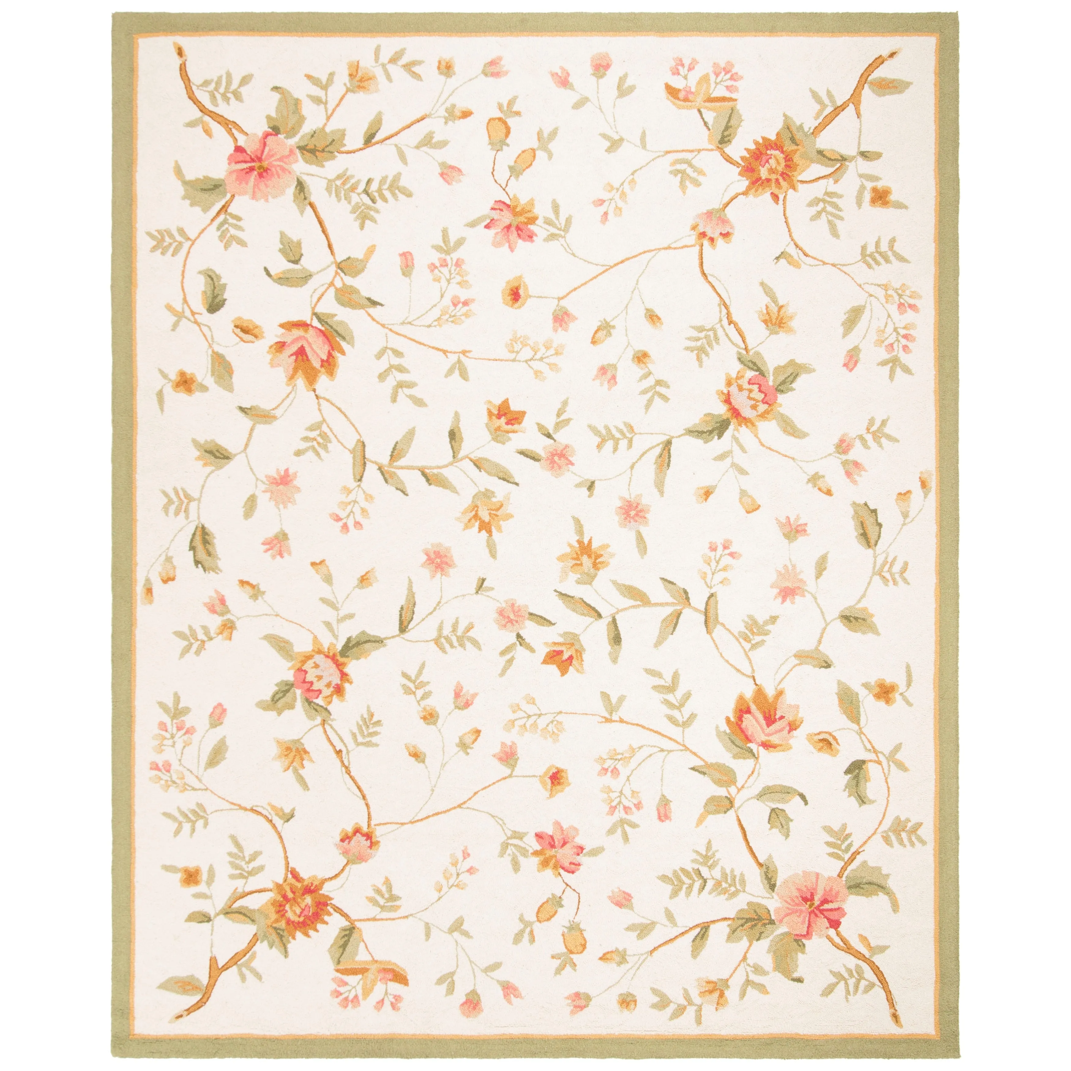 SAFAVIEH Handmade Chelsea Rodovica Floral French Country Wool Rug