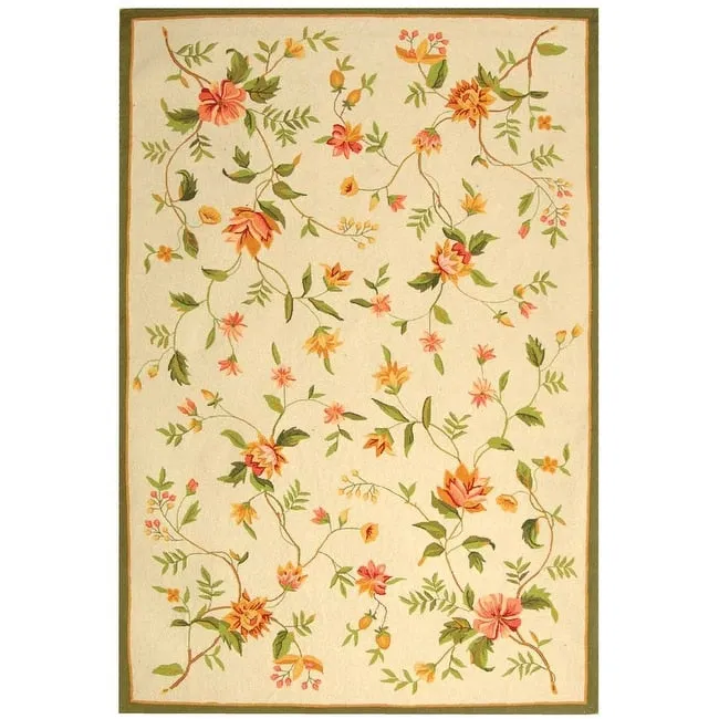 SAFAVIEH Handmade Chelsea Rodovica Floral French Country Wool Rug