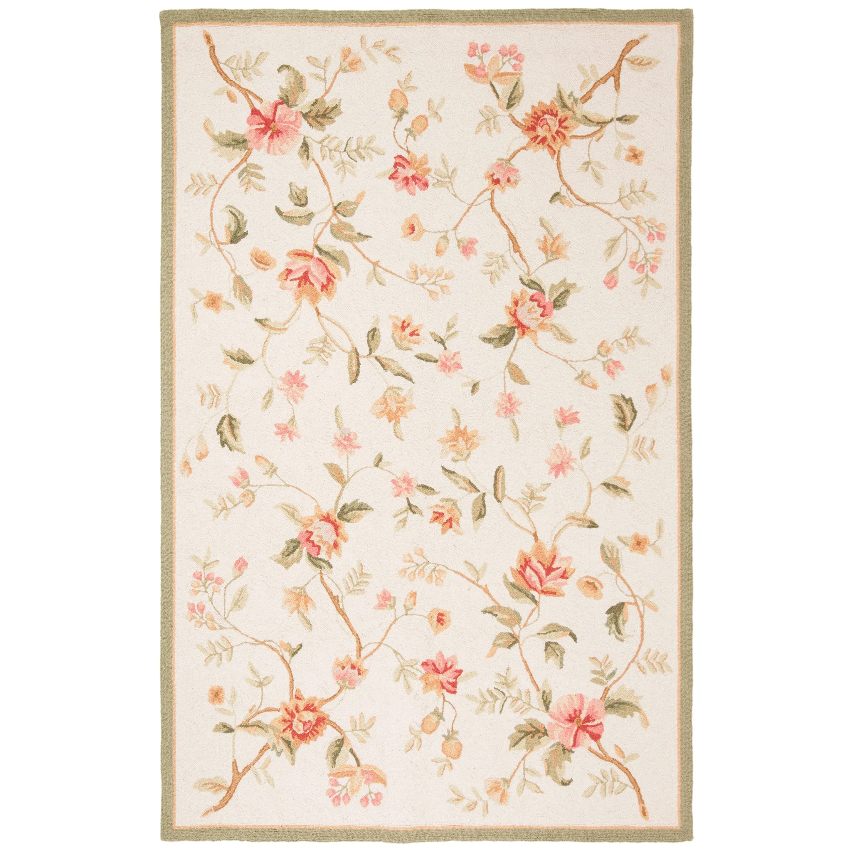 SAFAVIEH Handmade Chelsea Rodovica Floral French Country Wool Rug