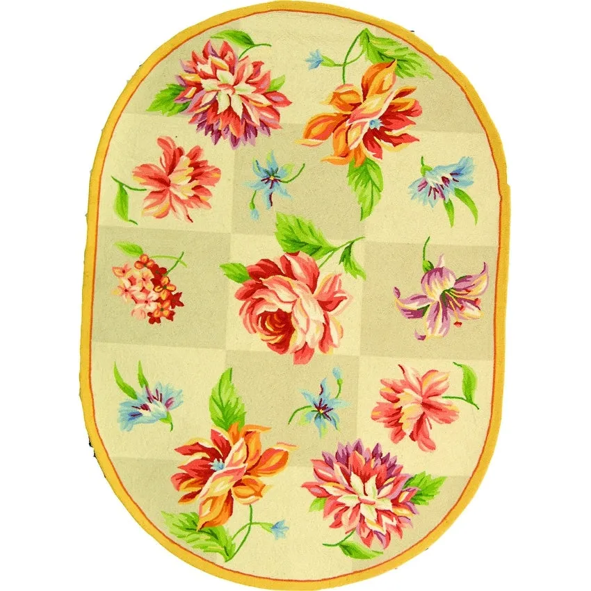 SAFAVIEH Handmade Chelsea Sprig French Country Wool Rug