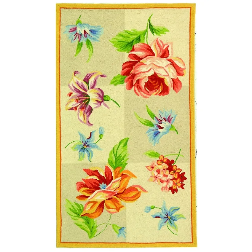 SAFAVIEH Handmade Chelsea Sprig French Country Wool Rug