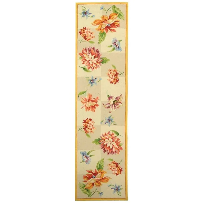 SAFAVIEH Handmade Chelsea Sprig French Country Wool Rug