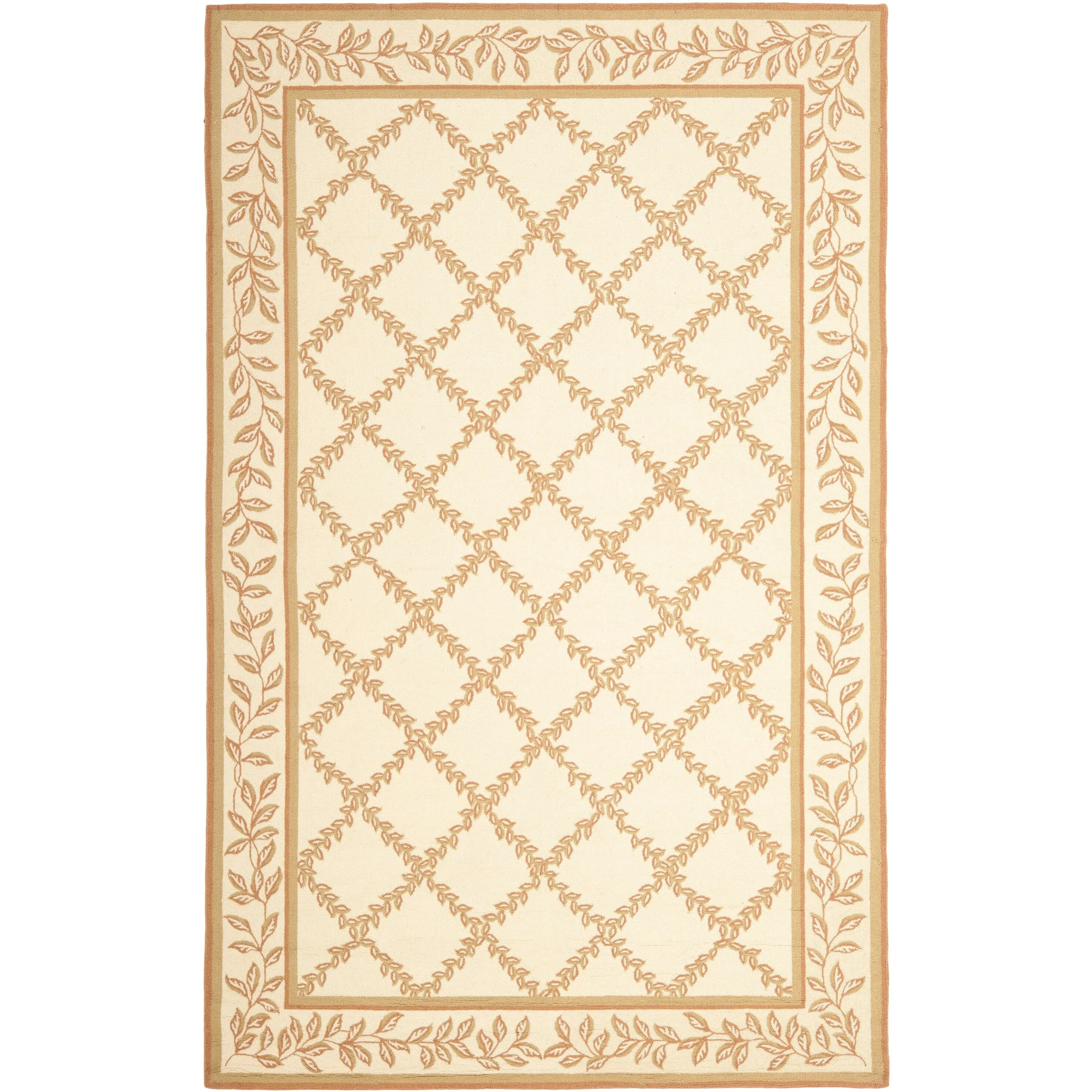 SAFAVIEH Handmade Chelsea Sunstripe Trellis French Country Wool Rug