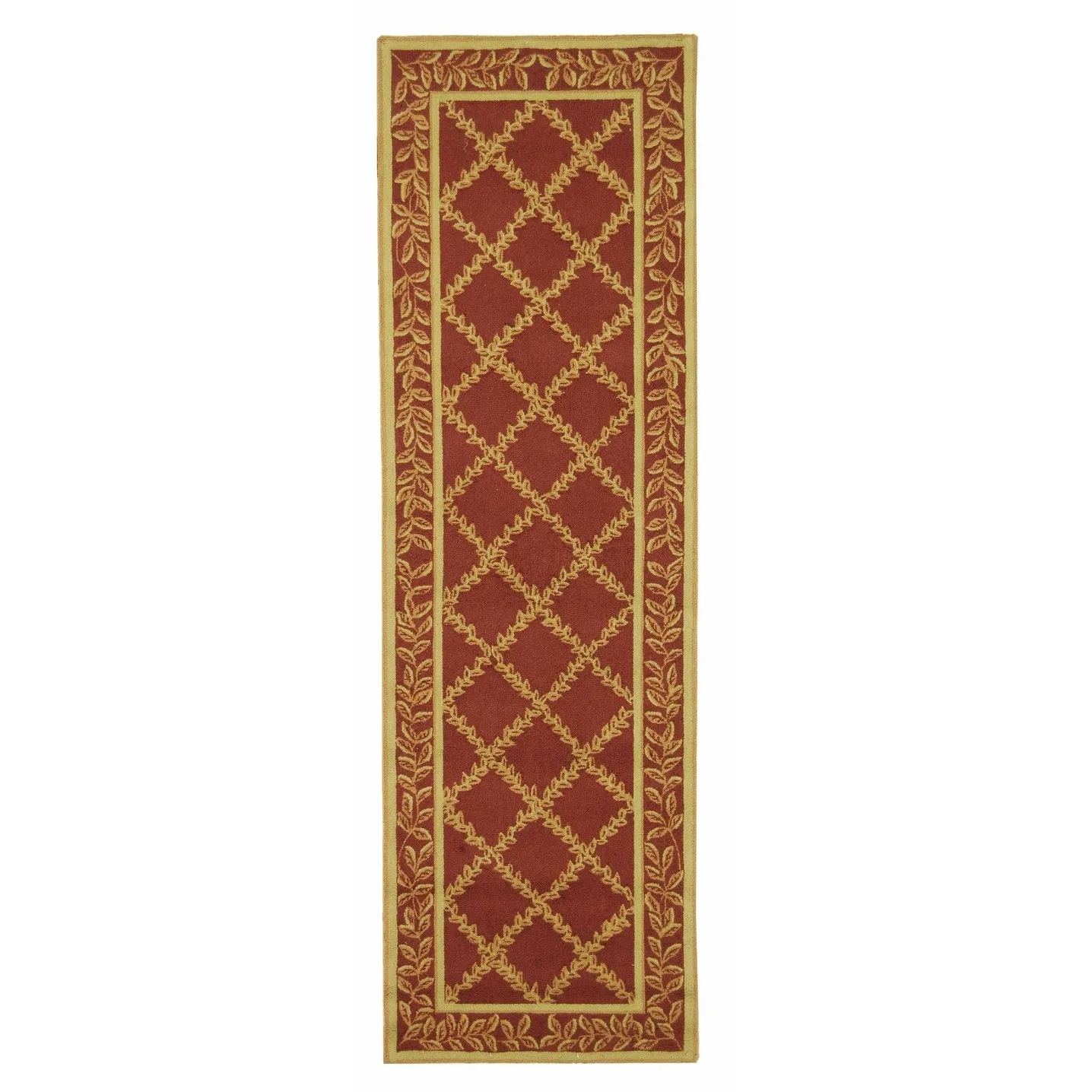 SAFAVIEH Handmade Chelsea Sunstripe Trellis French Country Wool Rug