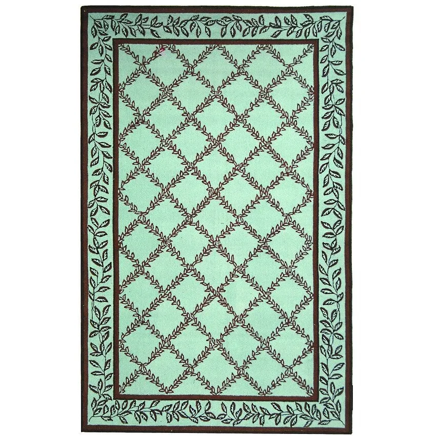 SAFAVIEH Handmade Chelsea Sunstripe Trellis French Country Wool Rug