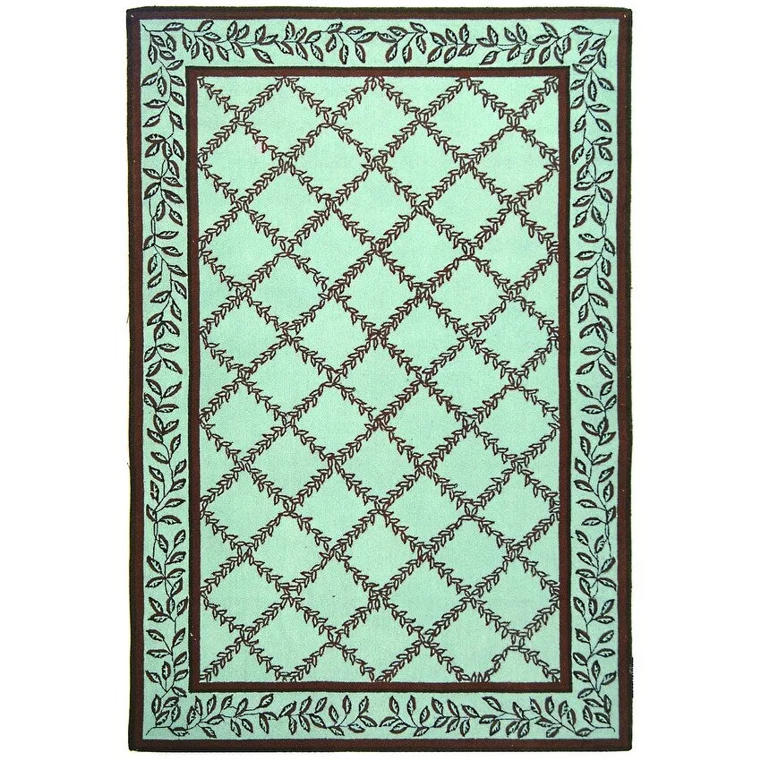 SAFAVIEH Handmade Chelsea Sunstripe Trellis French Country Wool Rug