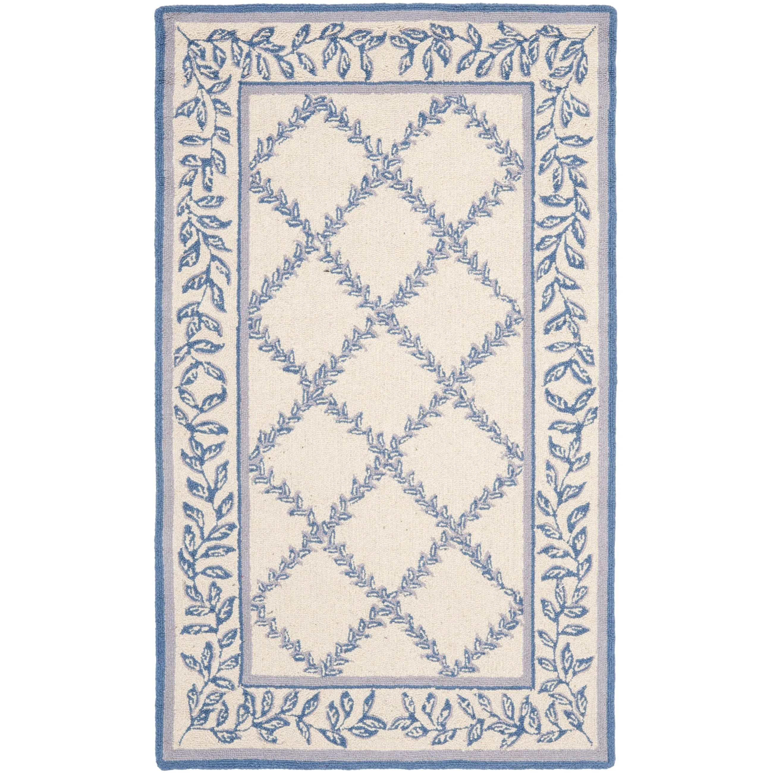 SAFAVIEH Handmade Chelsea Sunstripe Trellis French Country Wool Rug