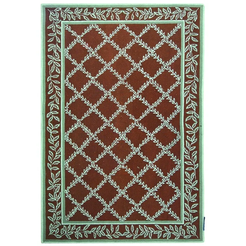 SAFAVIEH Handmade Chelsea Sunstripe Trellis French Country Wool Rug