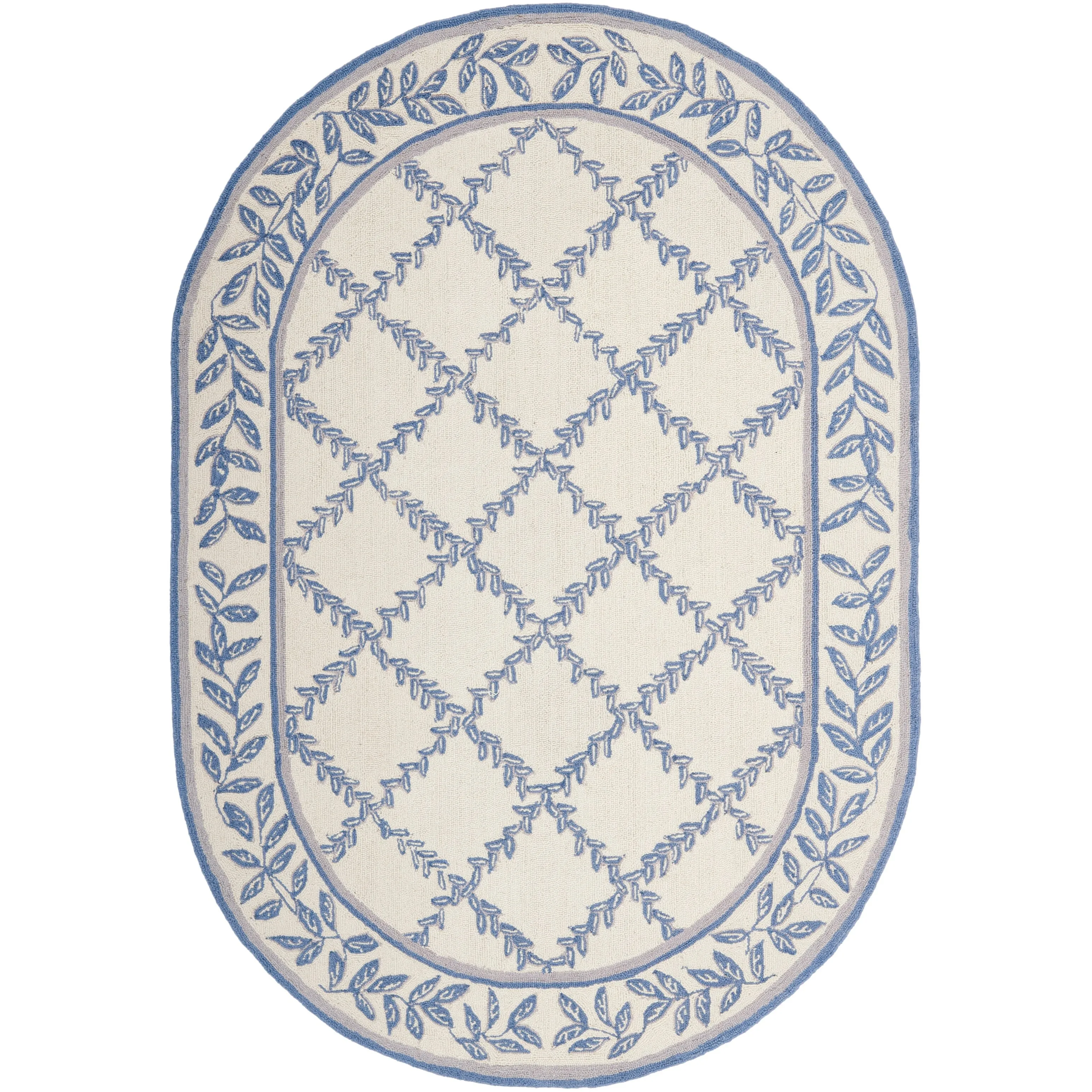 SAFAVIEH Handmade Chelsea Sunstripe Trellis French Country Wool Rug