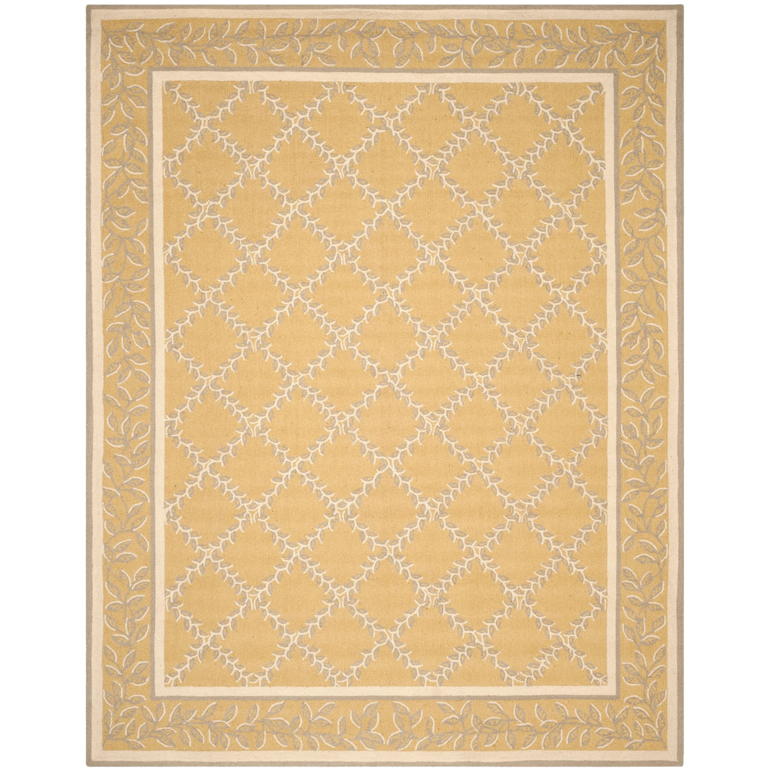 SAFAVIEH Handmade Chelsea Sunstripe Trellis French Country Wool Rug